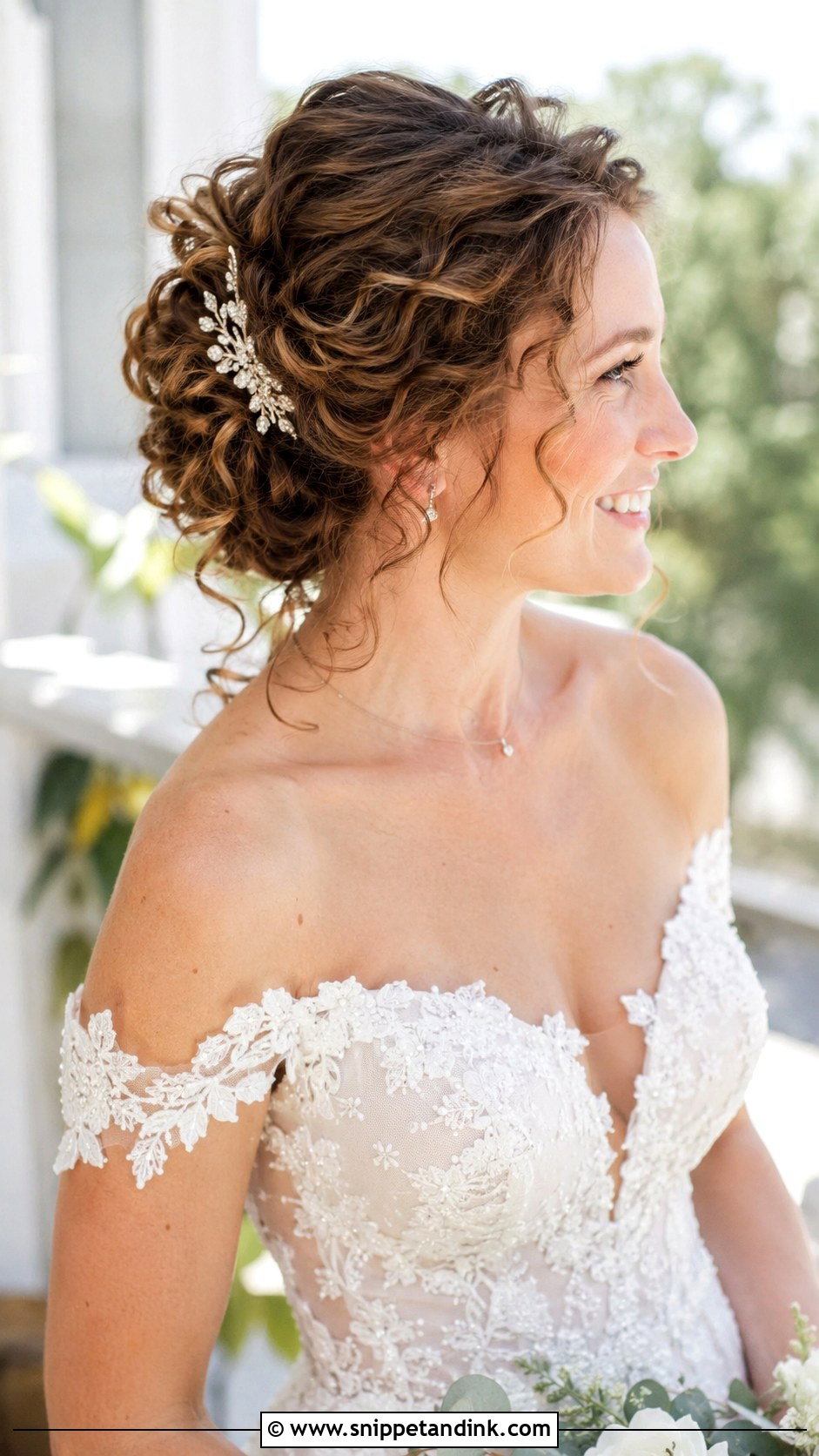 Curly Updo With Tendrils - Snippet and Ink - 20 Wedding Hair Fine Hair Ideas