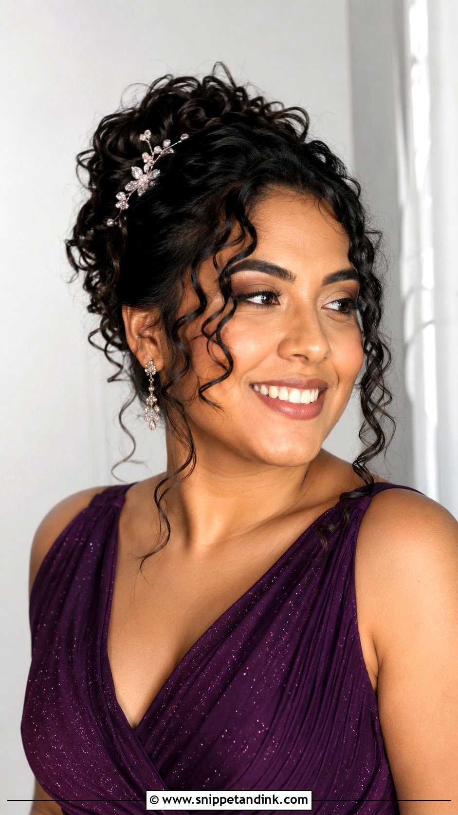 Curly Updo With Tendrils - Snippet and Ink - 25 Mother of the Bride Hairdos