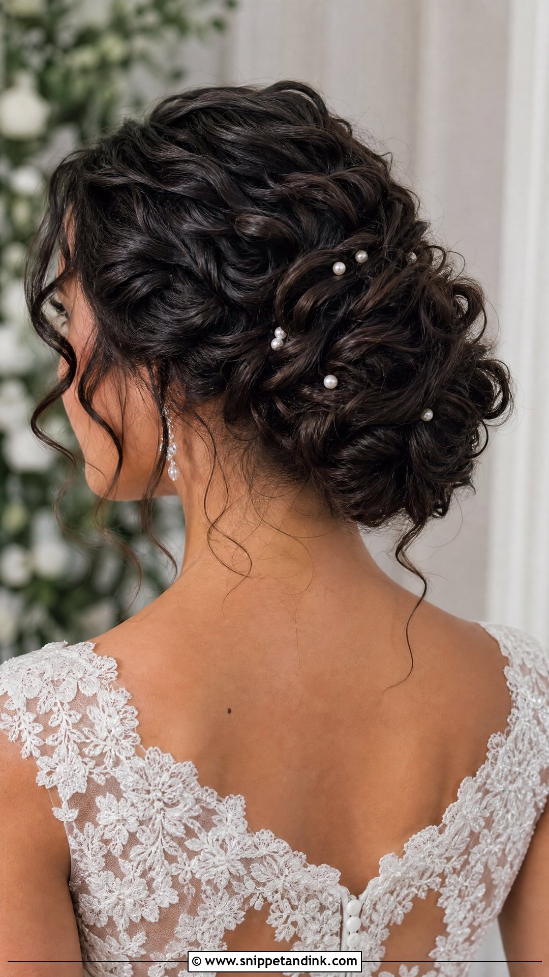 Curly Updo With Twists Wedding Hair - Snippet and Ink - 20 Naturally Curly Wedding Hair Ideas