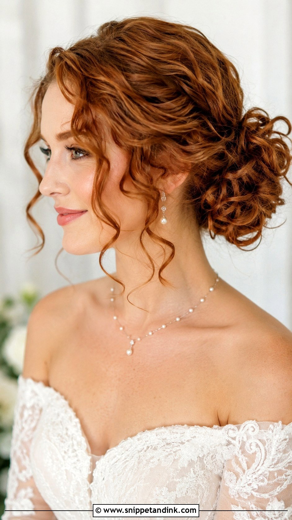 Curly Updo With Veil - Snippet and Ink - 15 Wedding Updos for Curly Hair