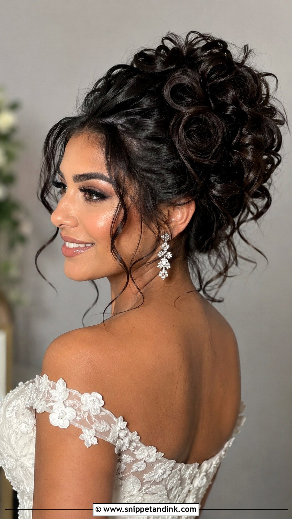 Curly Updo With Volume - Snippet and Ink - 25 Bridal Up Do Ideas