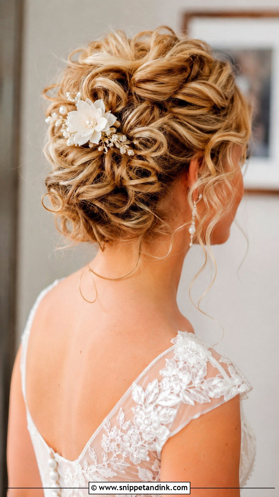Curly Updo for Fine Hair - Snippet and Ink - 25 Fine Hair Wedding Updo Ideas