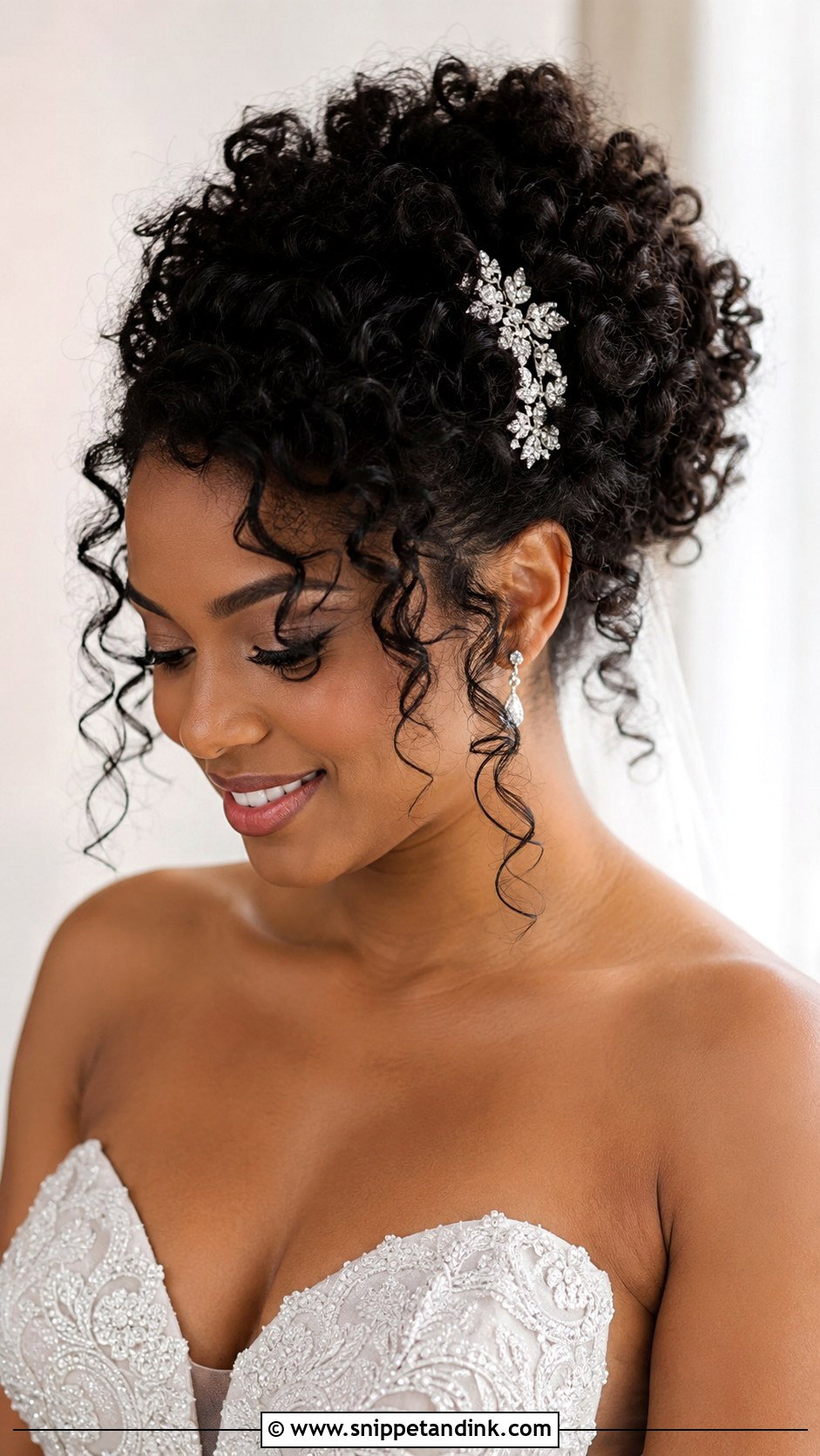 Curly Updo for Medium Hair - Snippet and Ink - 20 Easy Wedding Updos for Medium Hair
