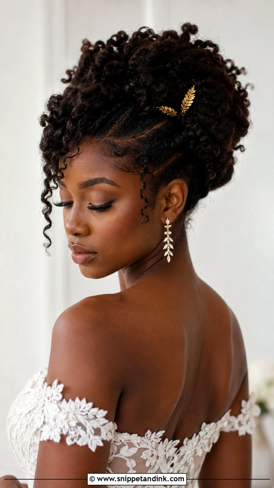 Curly Updo for Natural Hair - Snippet and Ink - 20 Up Do Wedding Hairstyles