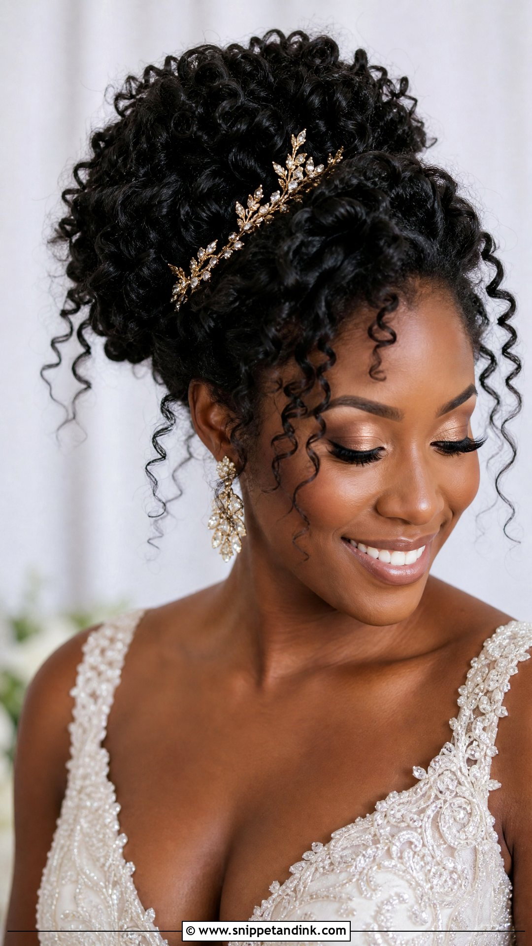 Curly Updo for Natural Hair - Snippet and Ink - 20 Wedding Hair Design Ideas