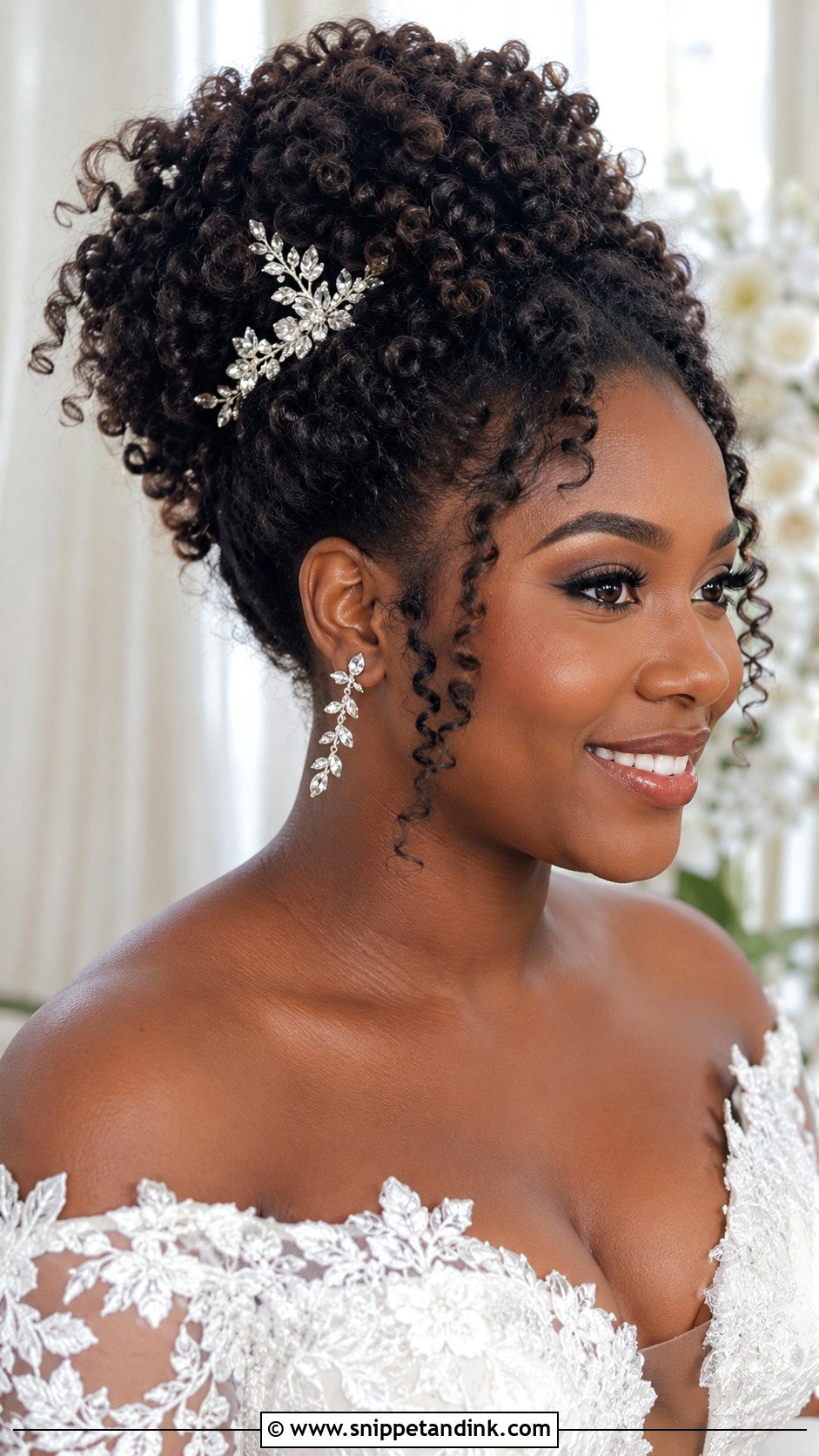 Curly Updo for Natural Hair - Snippet and Ink - 25 Easy Hairstyles for Wedding
