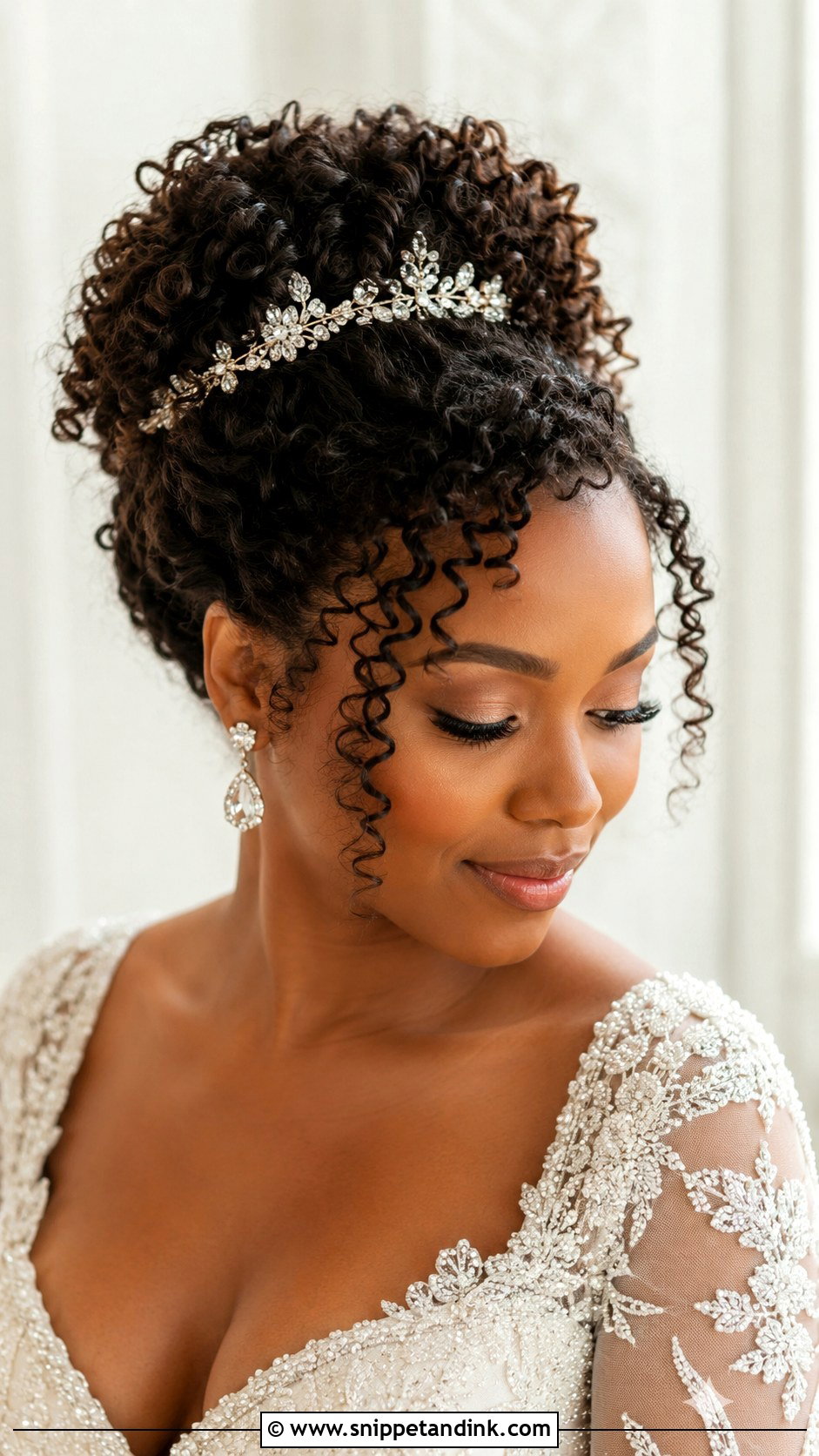 Curly Updo for Natural Hair - Snippet and Ink - 25 Elegant Wedding Hair Ideas