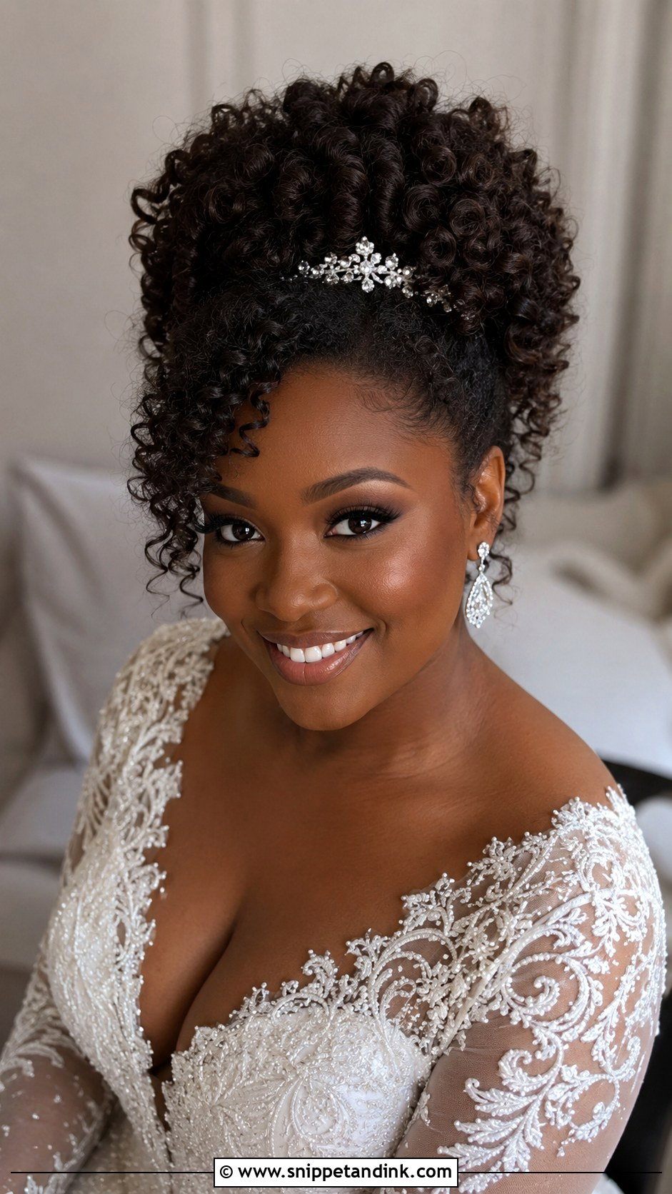 Curly Updo for Natural Hair - Snippet and Ink - 25 Hair Looks for Wedding