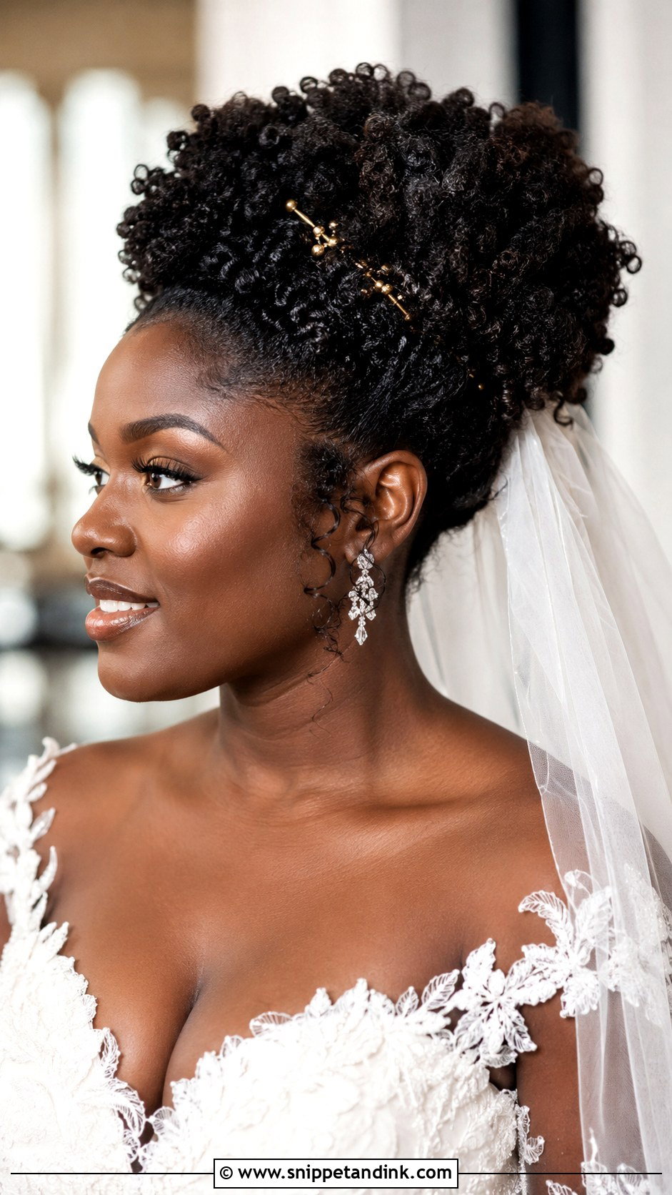 Curly Updo for Natural Hair - Snippet and Ink - 25 Hairstyles for a Wedding