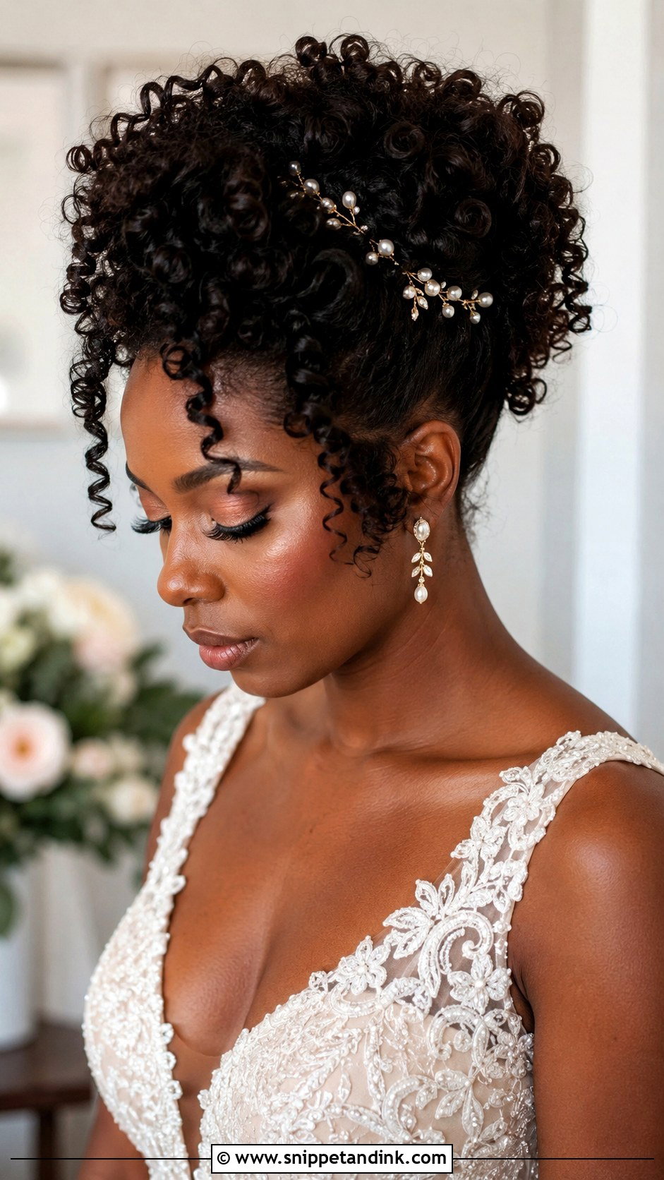 Curly Updo for Natural Hair - Snippet and Ink - 25 Marriage Hairstyles