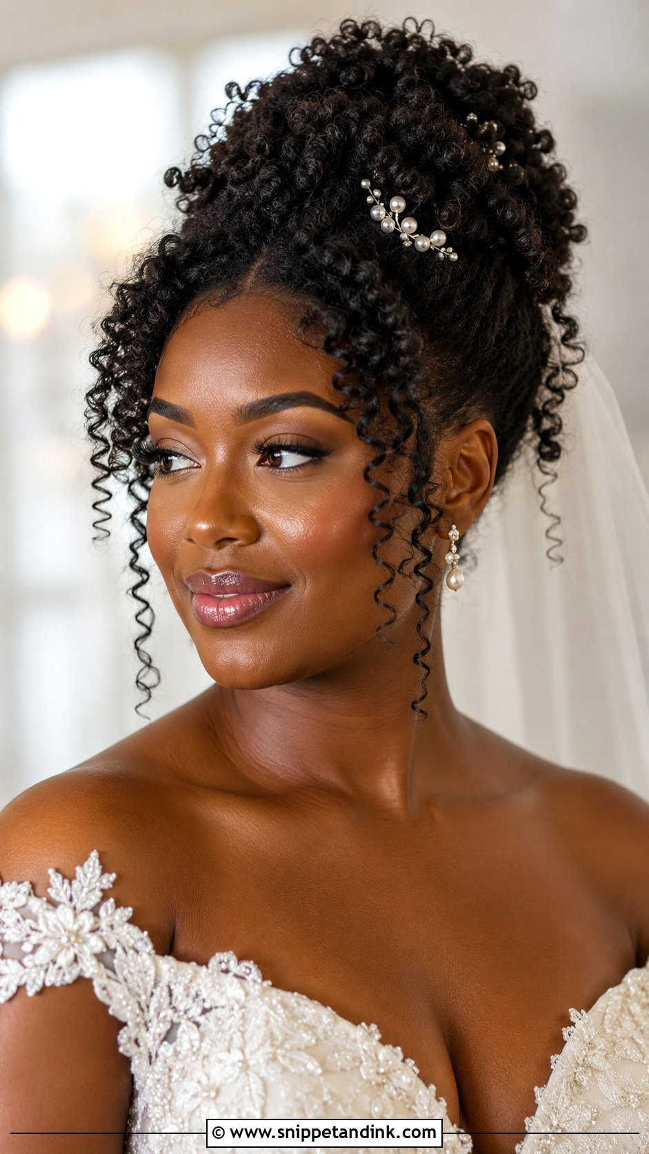 Curly Updo for Natural Hair - Snippet and Ink - 30 Hairstyles for Marriage