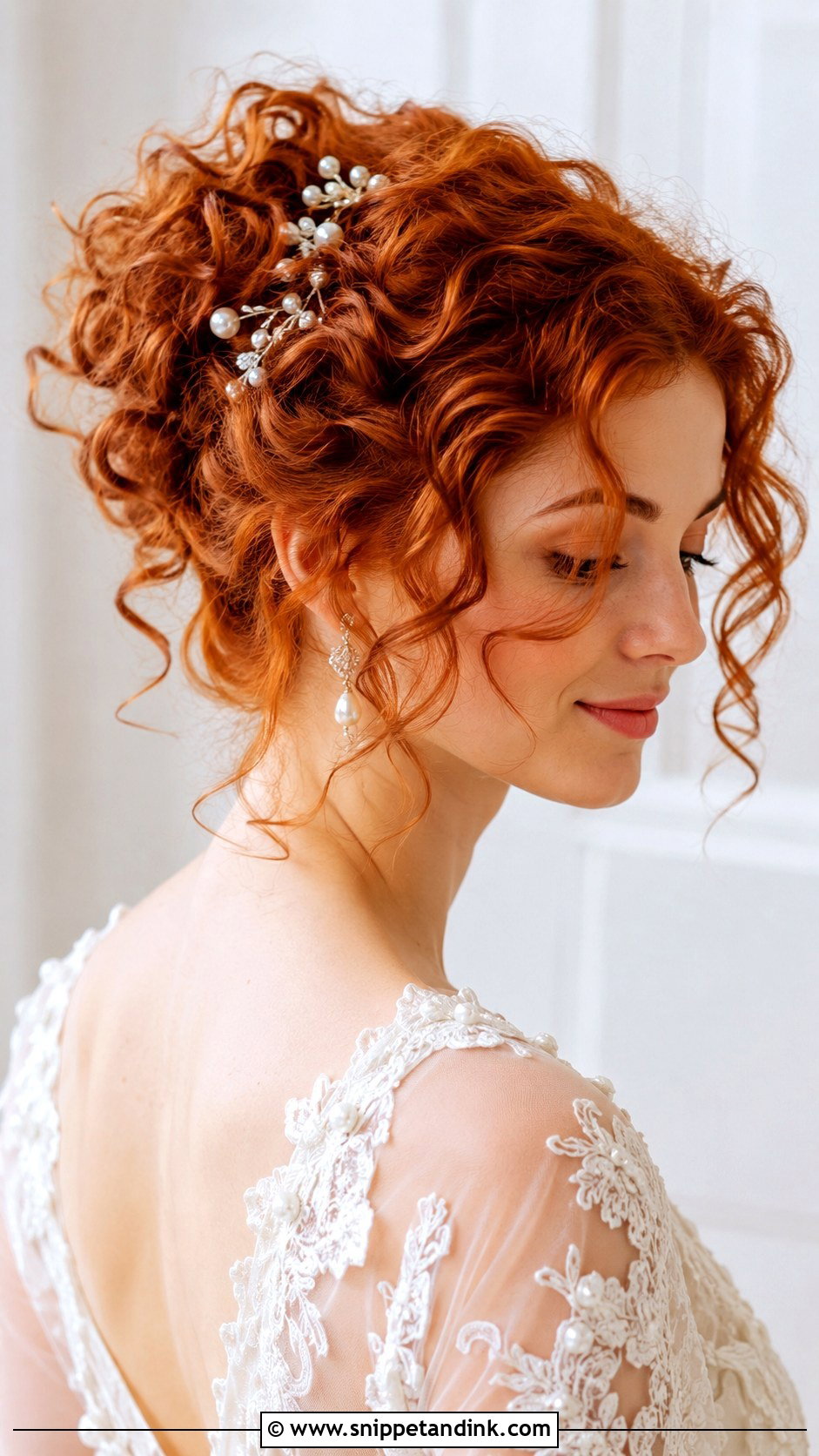 Curly Updo for Red Hair - Snippet and Ink - 25 Red Hair Wedding Hairstyles