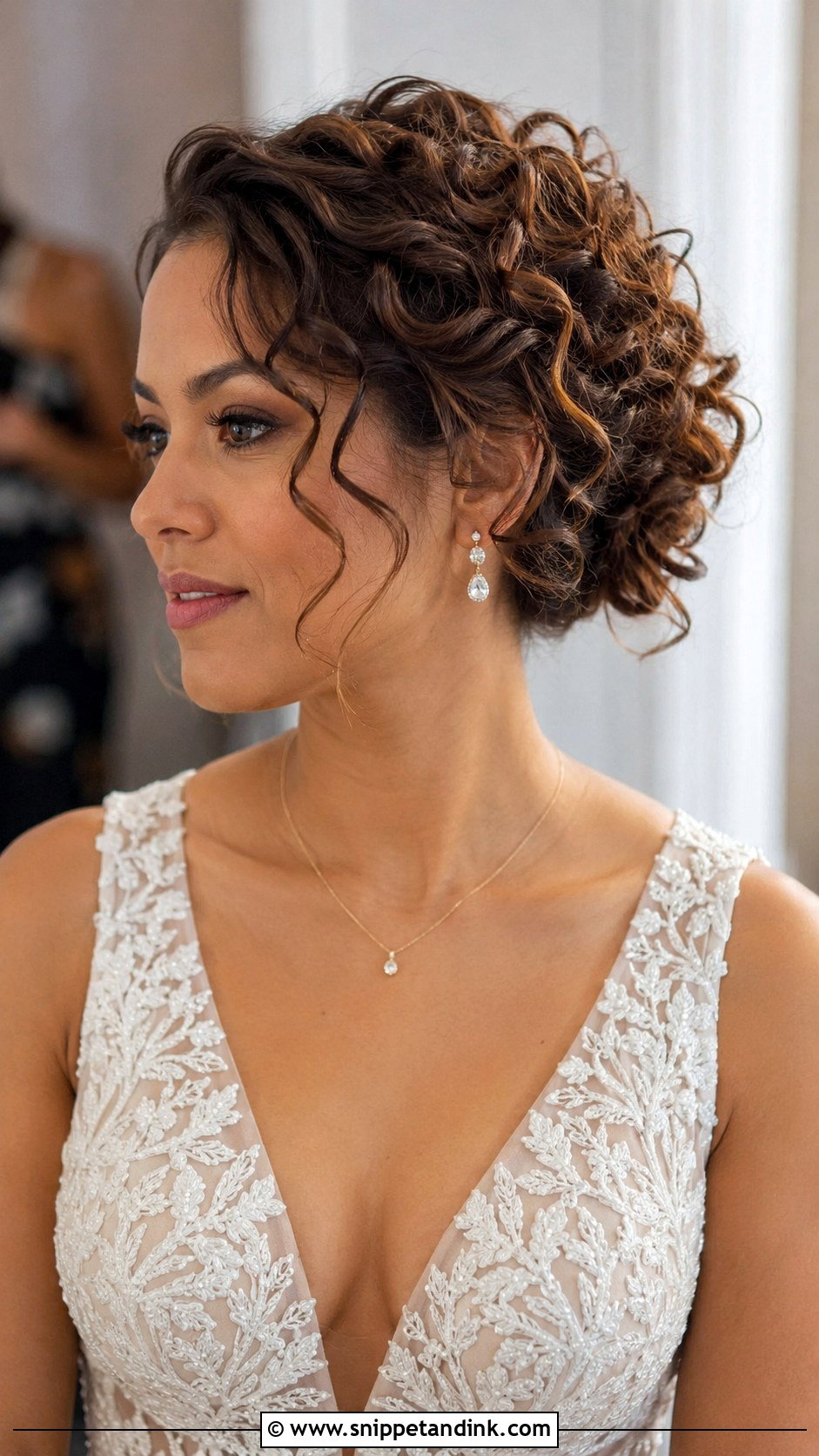 Curly Updo for Short Hair - Snippet and Ink - 20 Short Hair Up Dos for Wedding