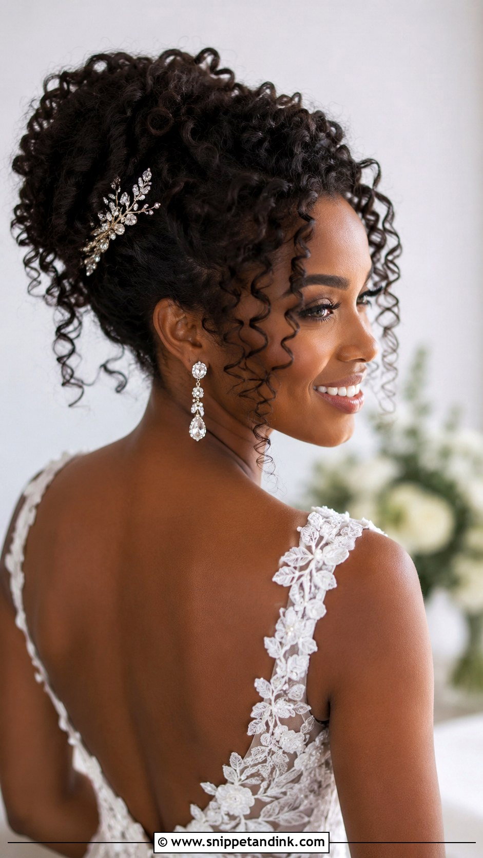 Curly Updo for Short Hair - Snippet and Ink - 25 Wedding Updos for Short Hair