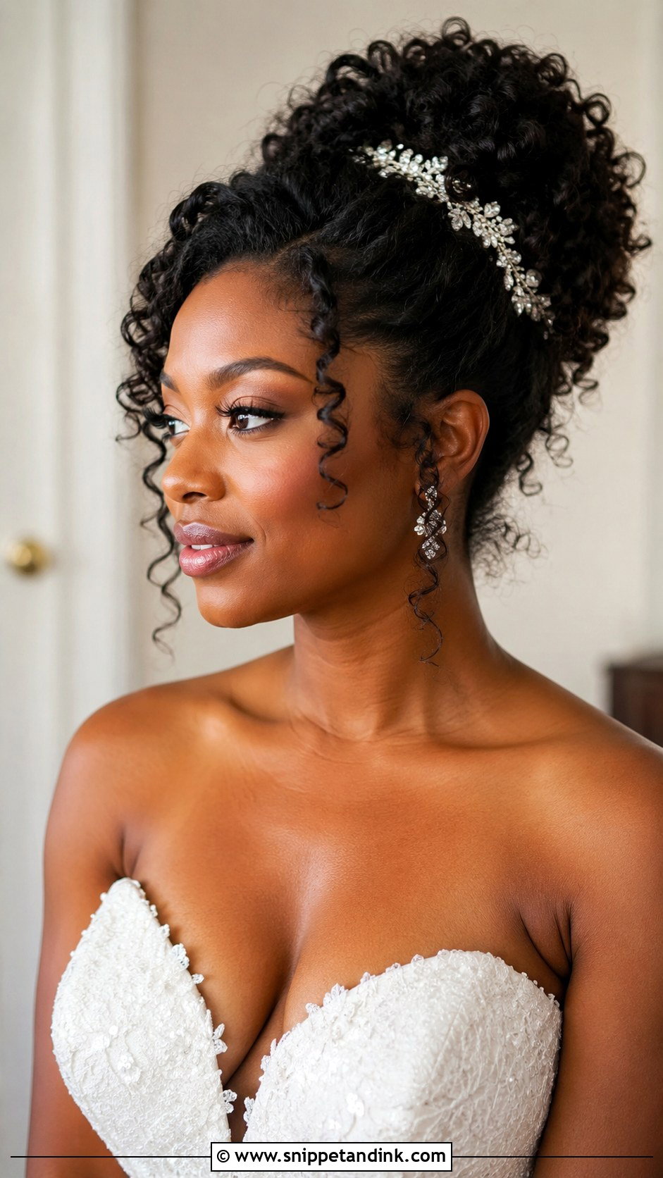 Curly Updo for Short Natural Hair - Snippet and Ink - 20 Formal Hairstyles for Short Hair Wedding