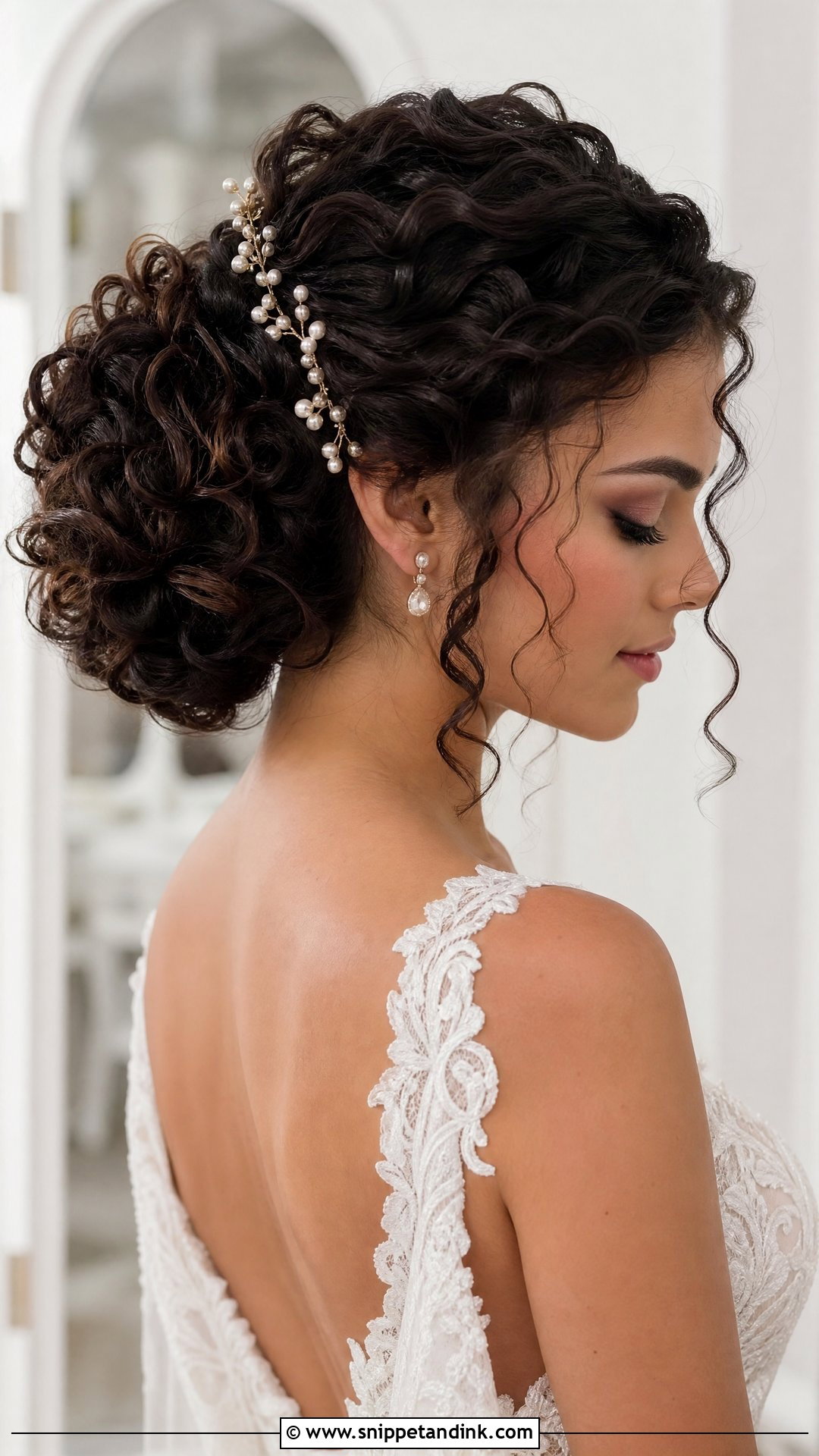 Curly Updo for Thick Long Hair - Snippet and Ink - 20 Long Hair Bridal Hair Styles