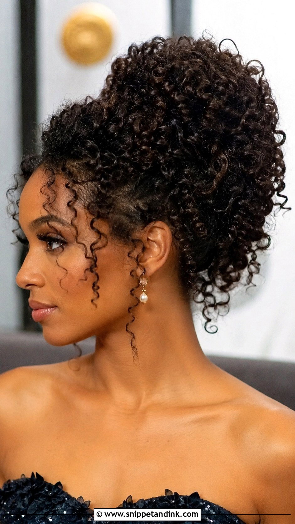 Curly Updo for Wedding Guest - Snippet and Ink - 20 Hair Upstyles Wedding Guest Ideas
