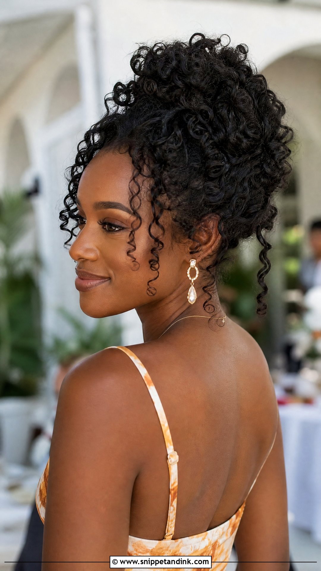 Curly Updo for Wedding Guest - Snippet and Ink - 20 Updo Hair Styles for Wedding Guest