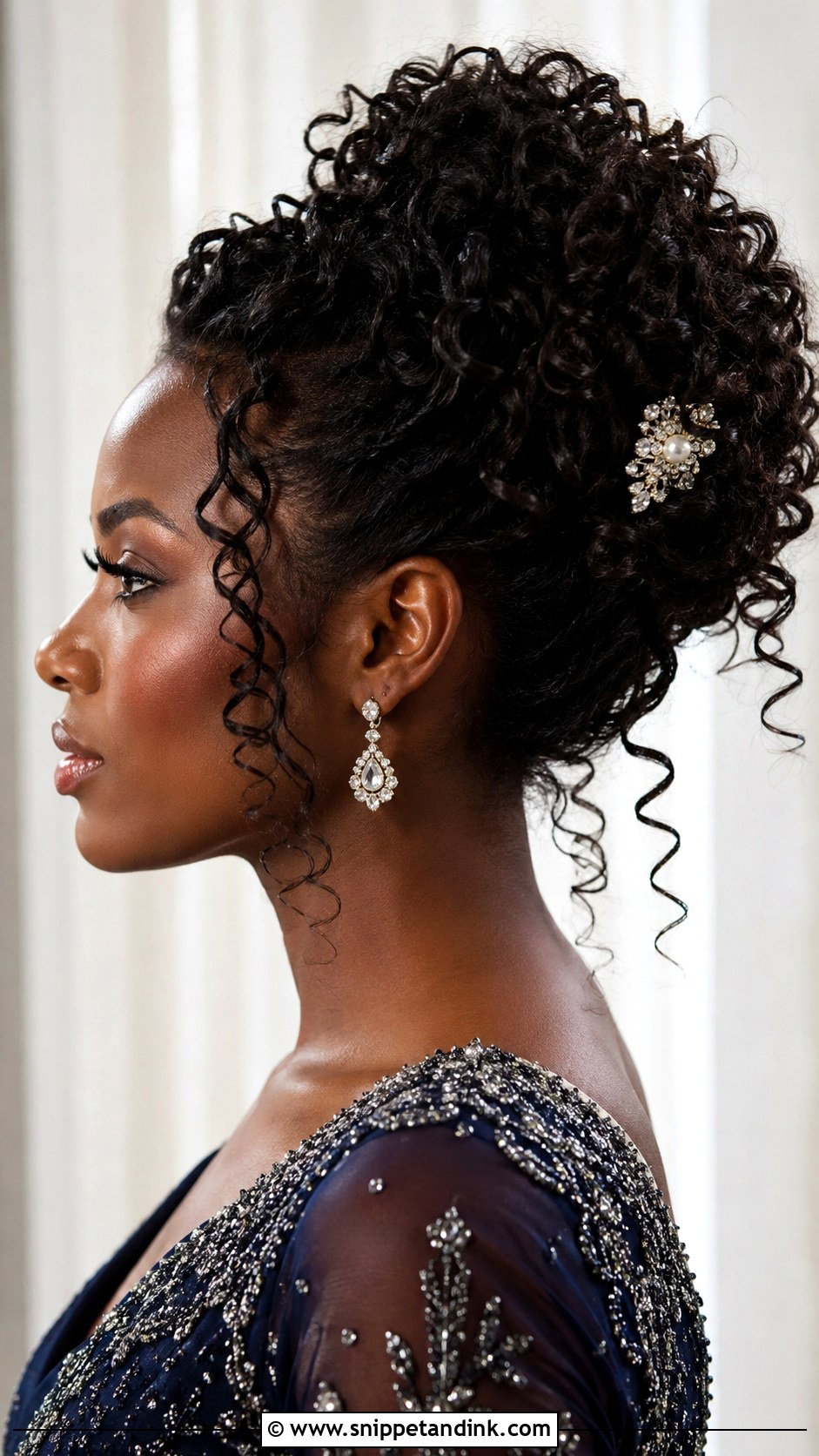 Curly Updo for Wedding Guest - Snippet and Ink - 25 Hairstyles for Wedding Party