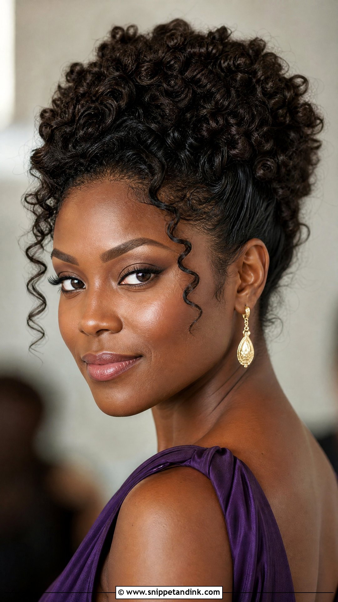 Curly Updo - Snippet and Ink - 15 Bridal Guest Hair Ideas