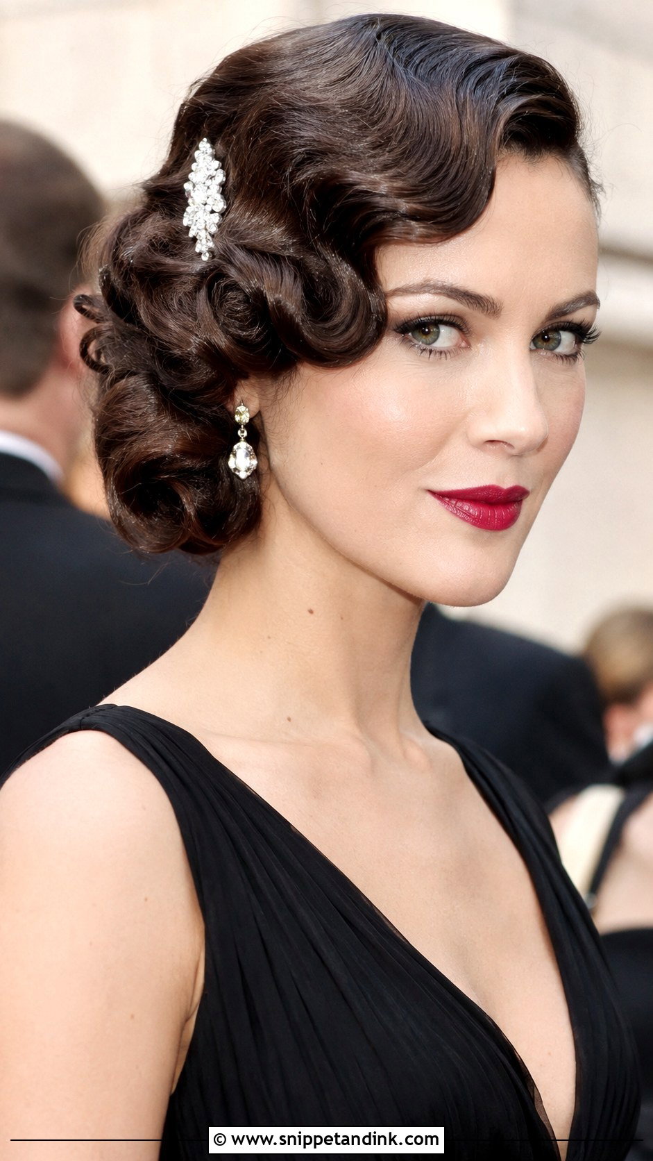 Curly Vintage Waves Wedding Guest Hairstyle - Snippet and Ink - 25 Curly Hairstyles Wedding Guest