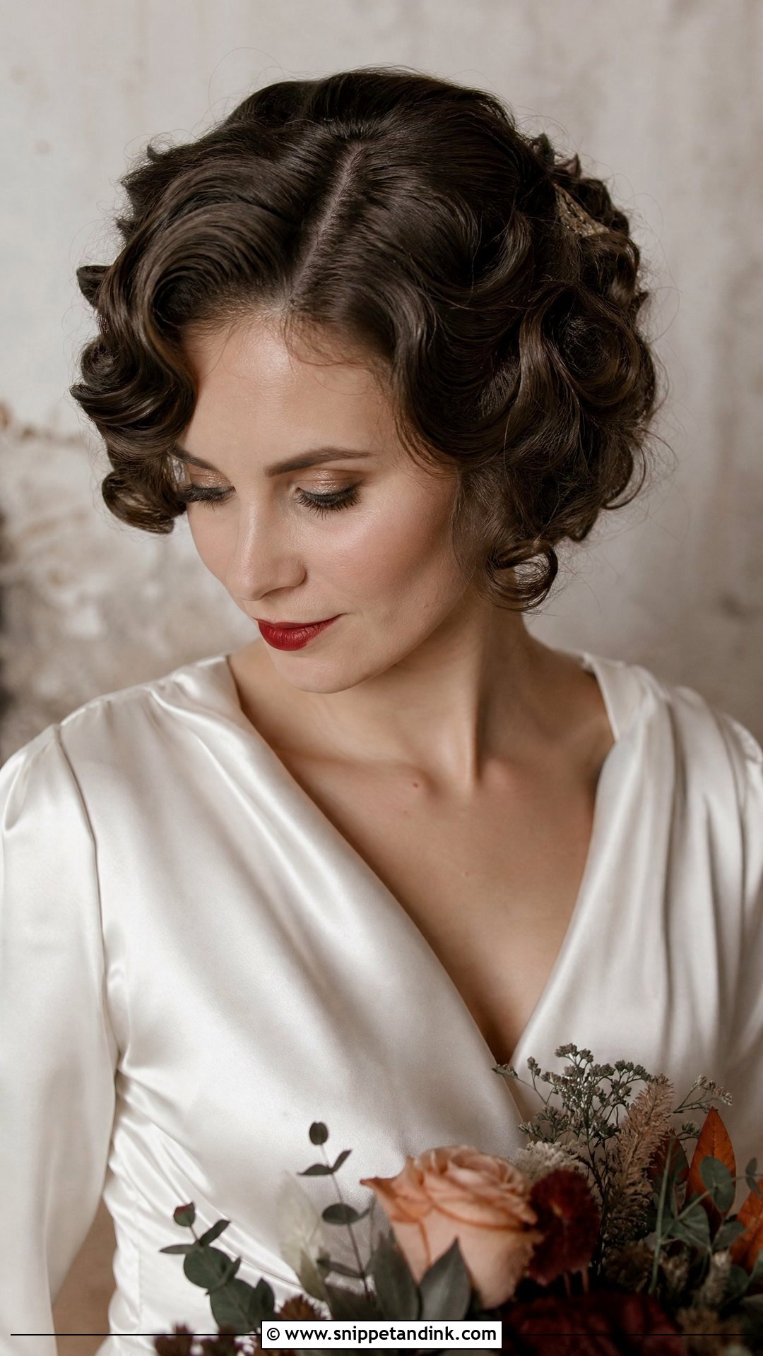 Curly Vintage Wedding Hairstyle - Snippet and Ink - 20 Natural Curls Wedding Curly Hairstyles