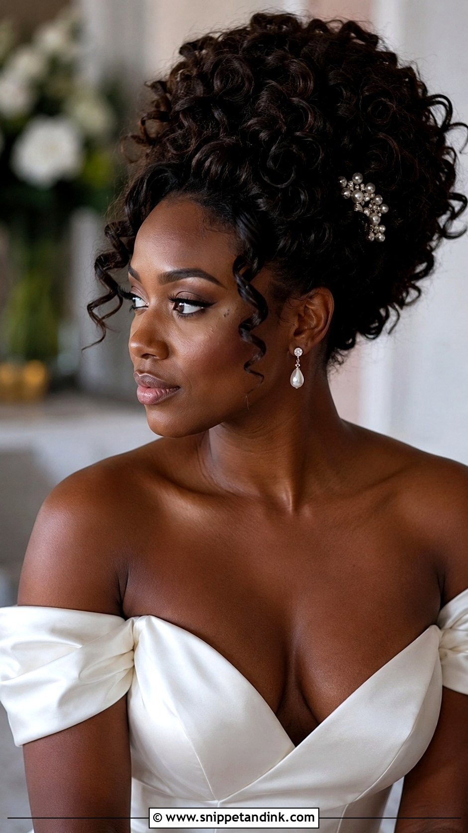 Curly Voluminous Wedding Updo - Snippet and Ink - 15 Voluminous Updo Wedding Ideas