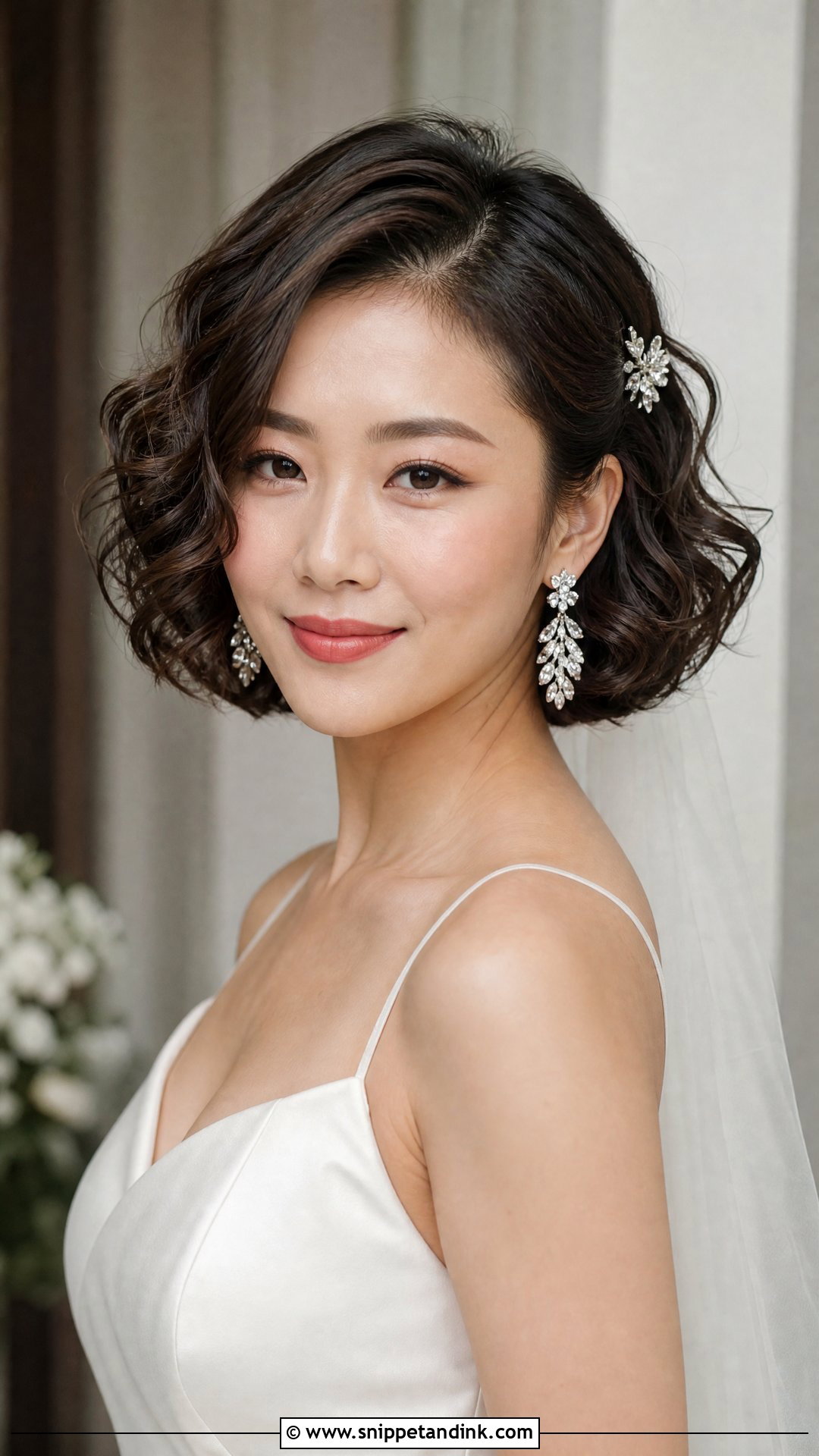 Curly Wedding Bob - Snippet and Ink - 15 Curl Wedding Hair Ideas