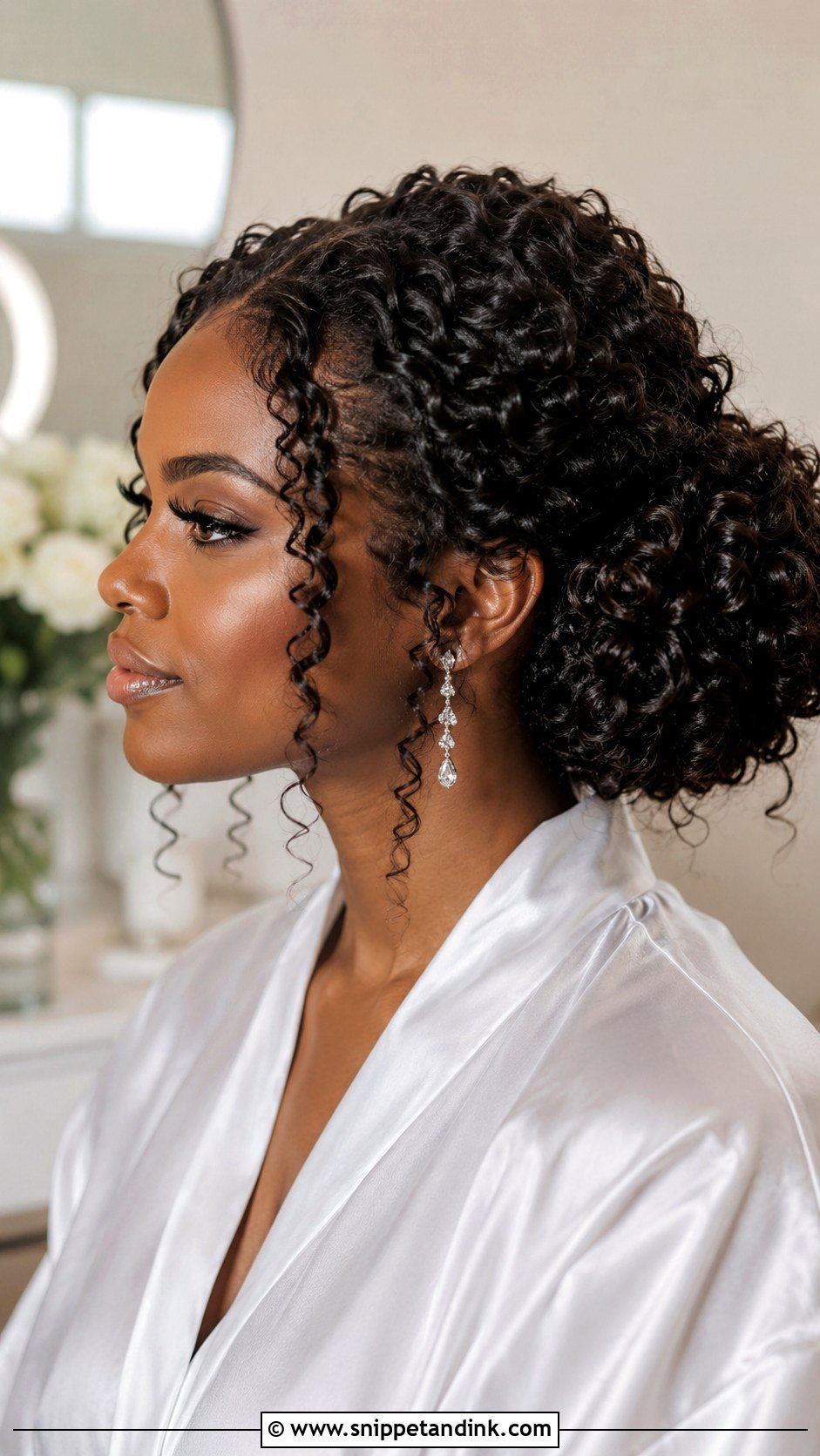 Curly Wedding Bun Tutorial - Snippet and Ink - 15 Hair Bun Tutorial Wedding Ideas