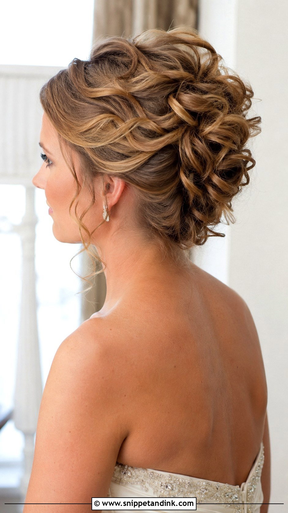 Curly Wedding French Twist - Snippet and Ink - 15 Wedding Updo for Curly Hair Ideas