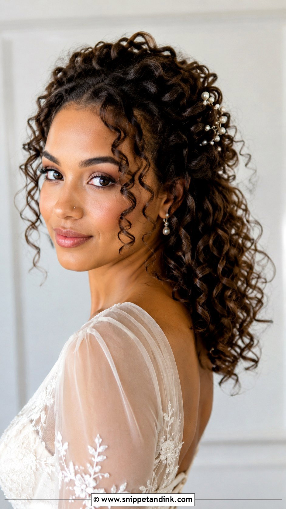 Curly Wedding Hair - Snippet and Ink - 15 Hair to Wedding Ideas