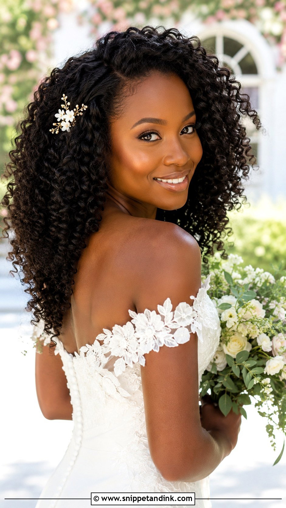 Curly Wedding Hair Down - Snippet and Ink - 20 Spring Wedding Hair Ideas