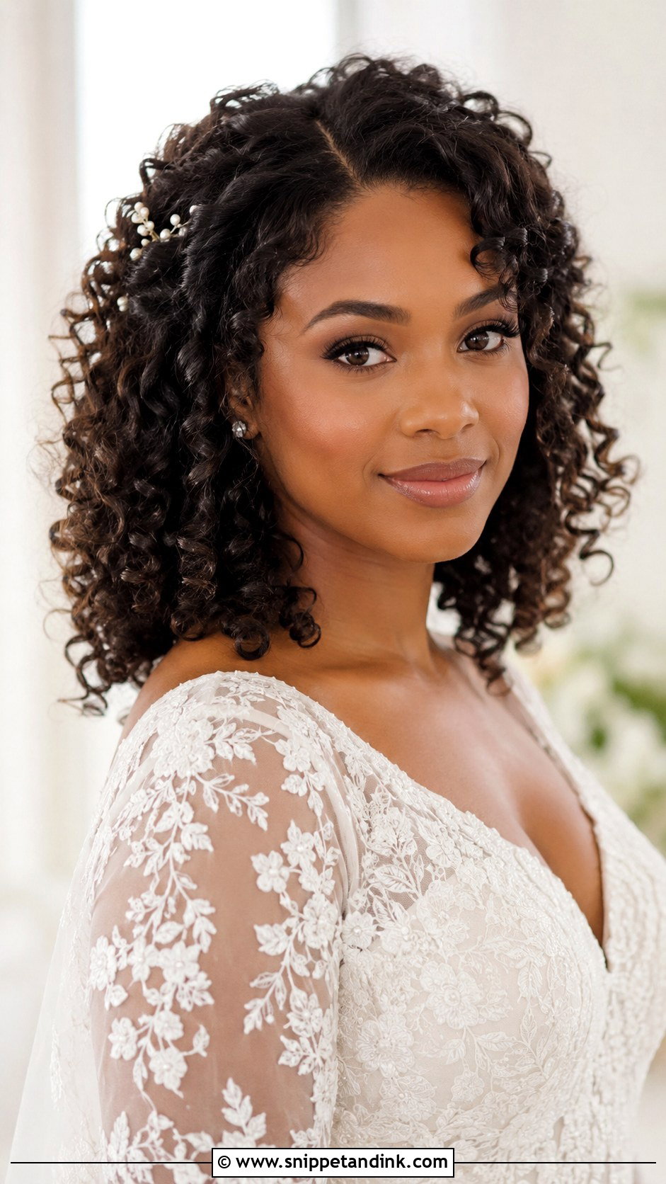 Curly Wedding Hair Down Medium Length - Snippet and Ink - 15 Wedding Hairstyles Down Medium Length