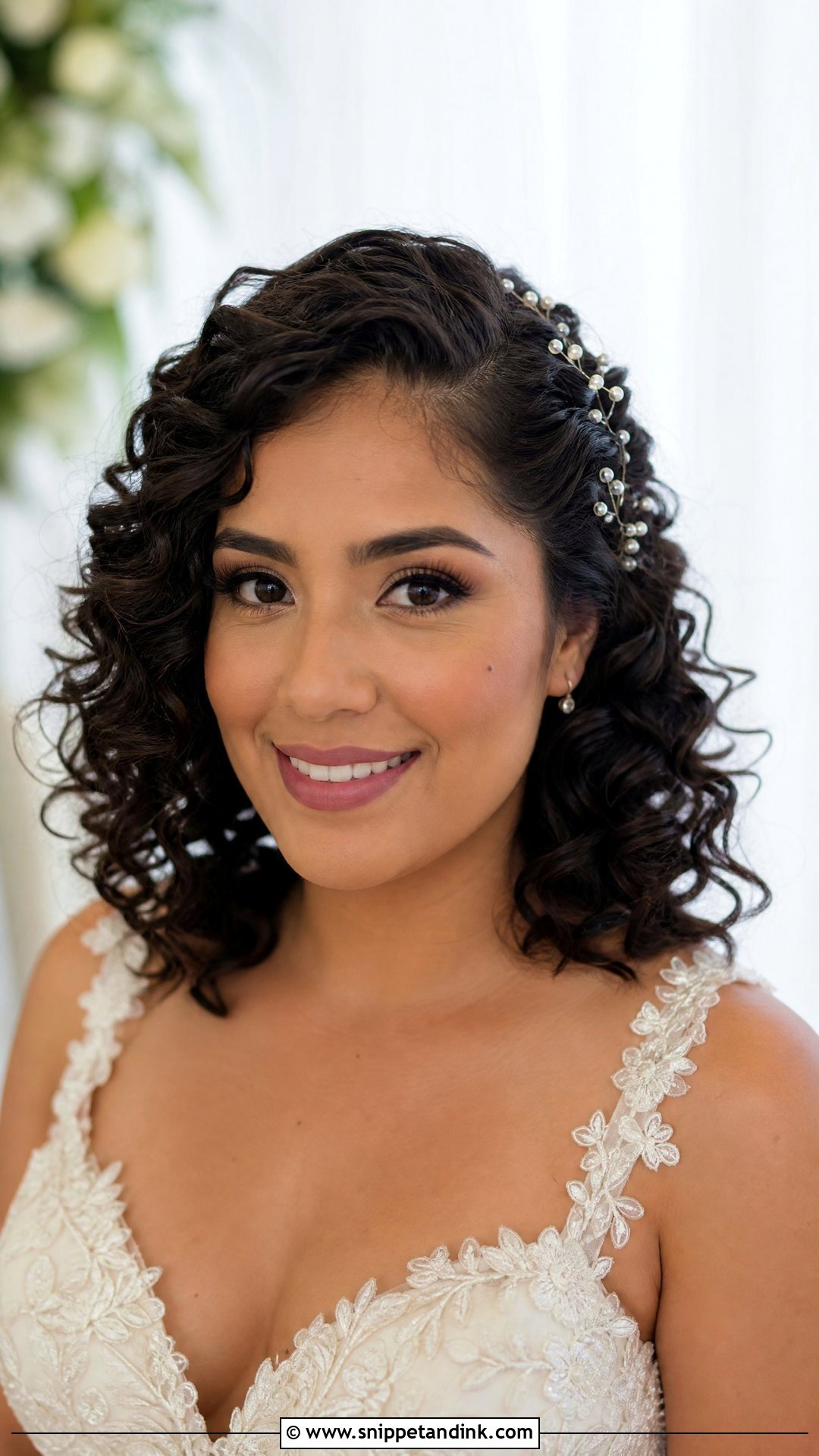 Curly Wedding Hair For Shoulder Length Hair - Snippet and Ink - 20 Simple Wedding Hairstyles for Short Hair Shoulder Length