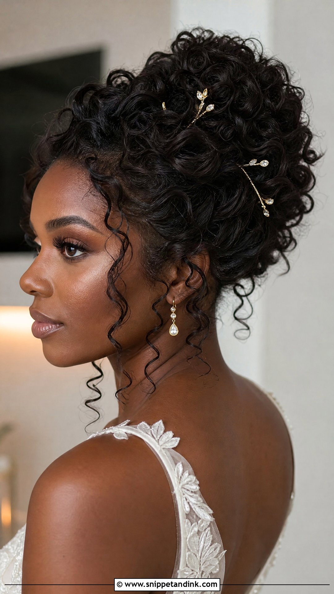 Curly Wedding Hair Updo - Snippet and Ink - 15 Easy Wedding Hair Updos