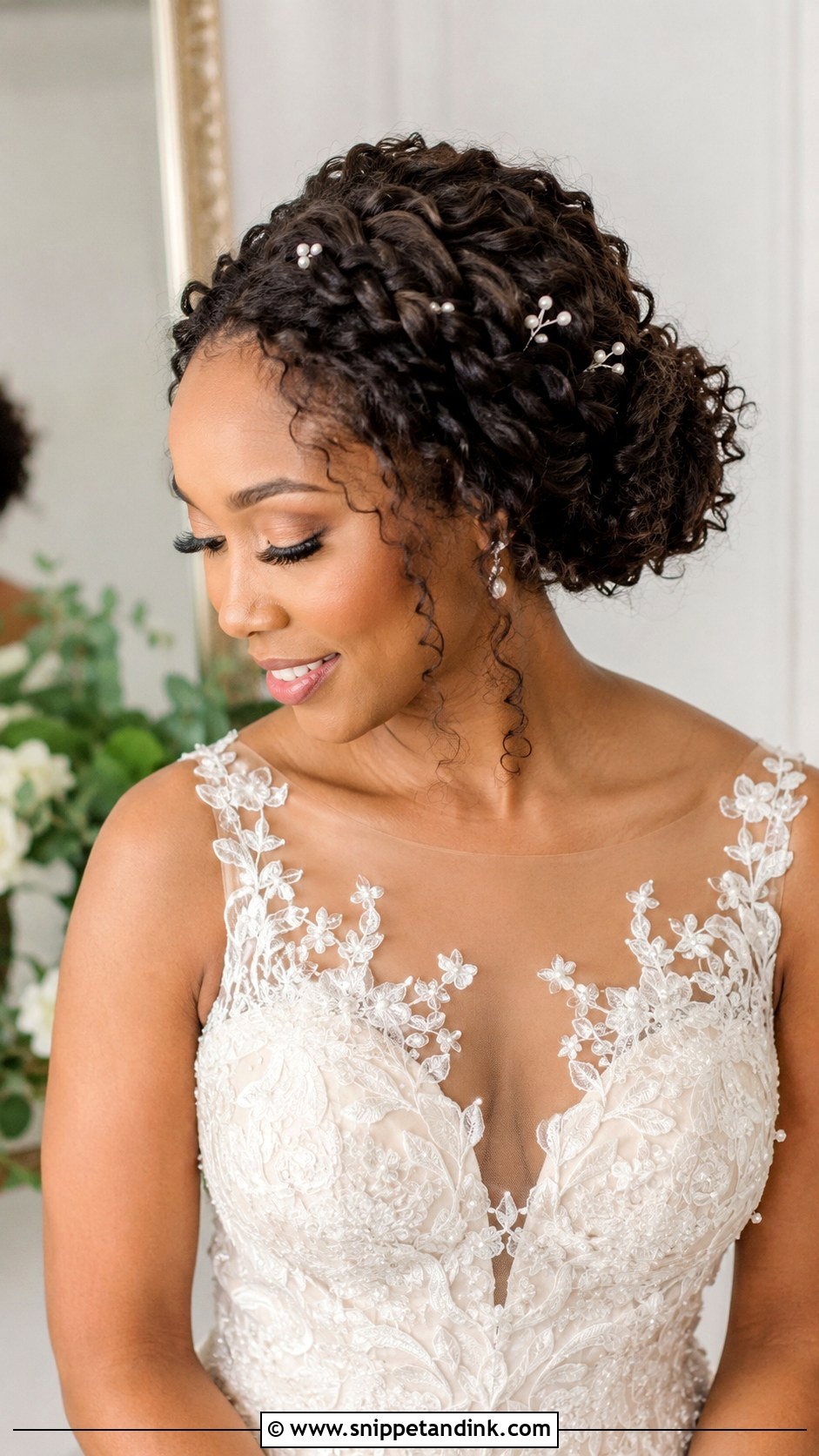 Curly Wedding Hair With Braids - Snippet and Ink - 20 Elegant Curly Wedding Hairstyles