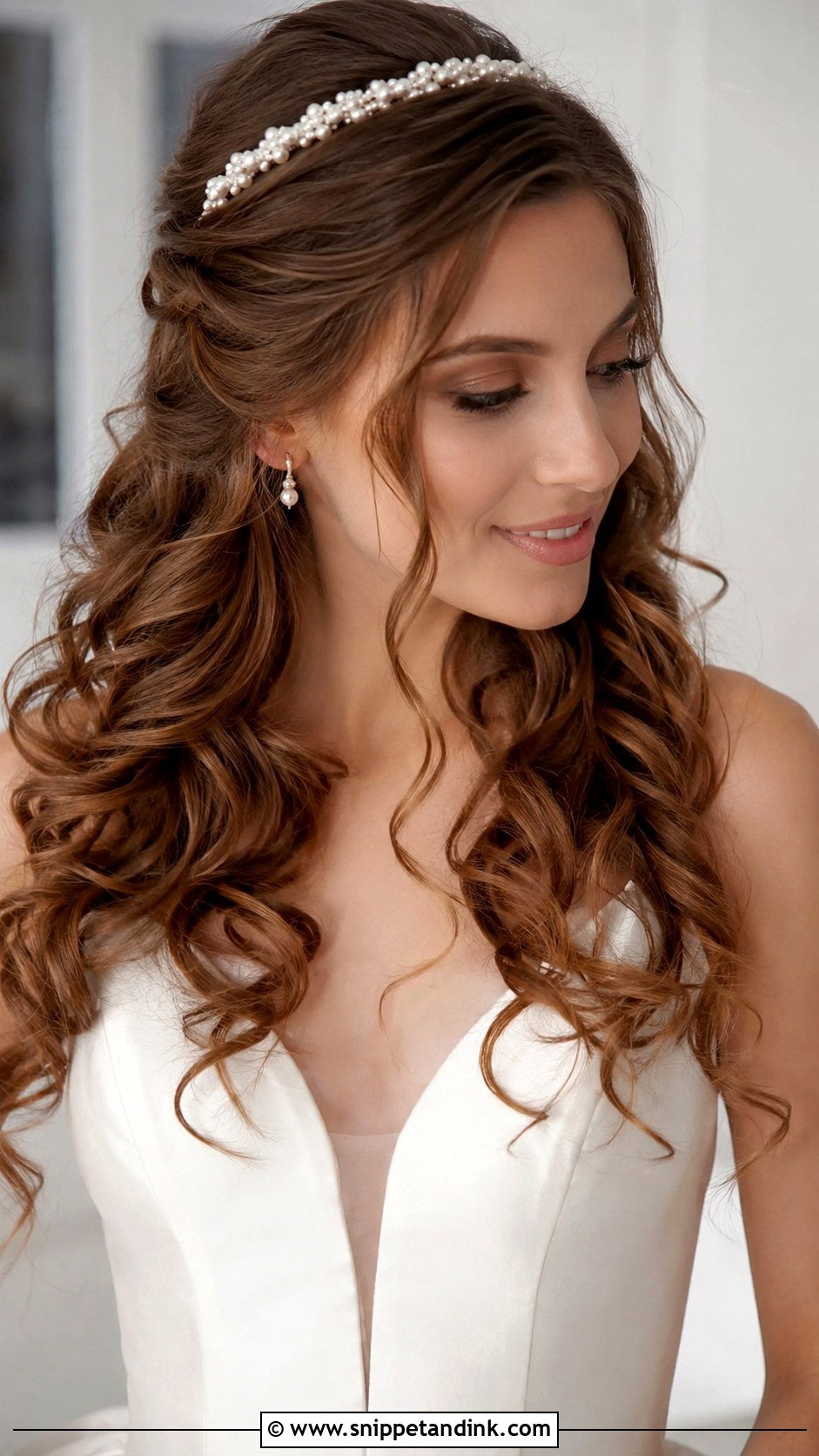 Curly Wedding Hair With Headband - Snippet and Ink - 20 Fancy Curly Wedding Hairstyles