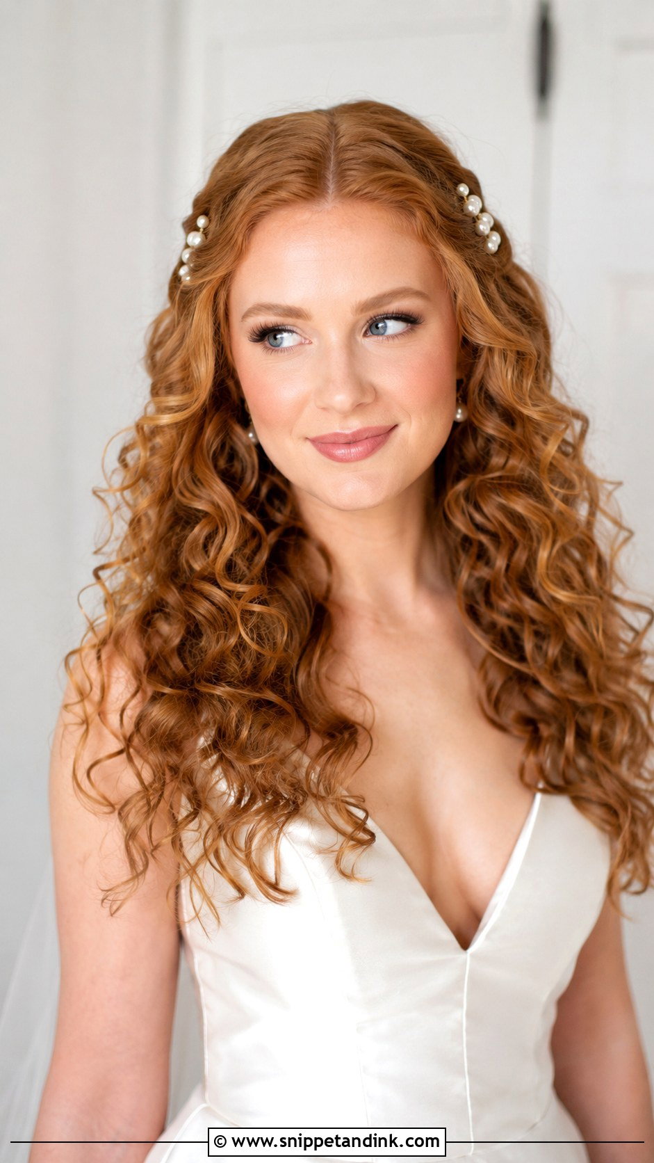 Curly Wedding Hair With Middle Part - Snippet and Ink - 20 Hairstyles for Curly Hair for Wedding