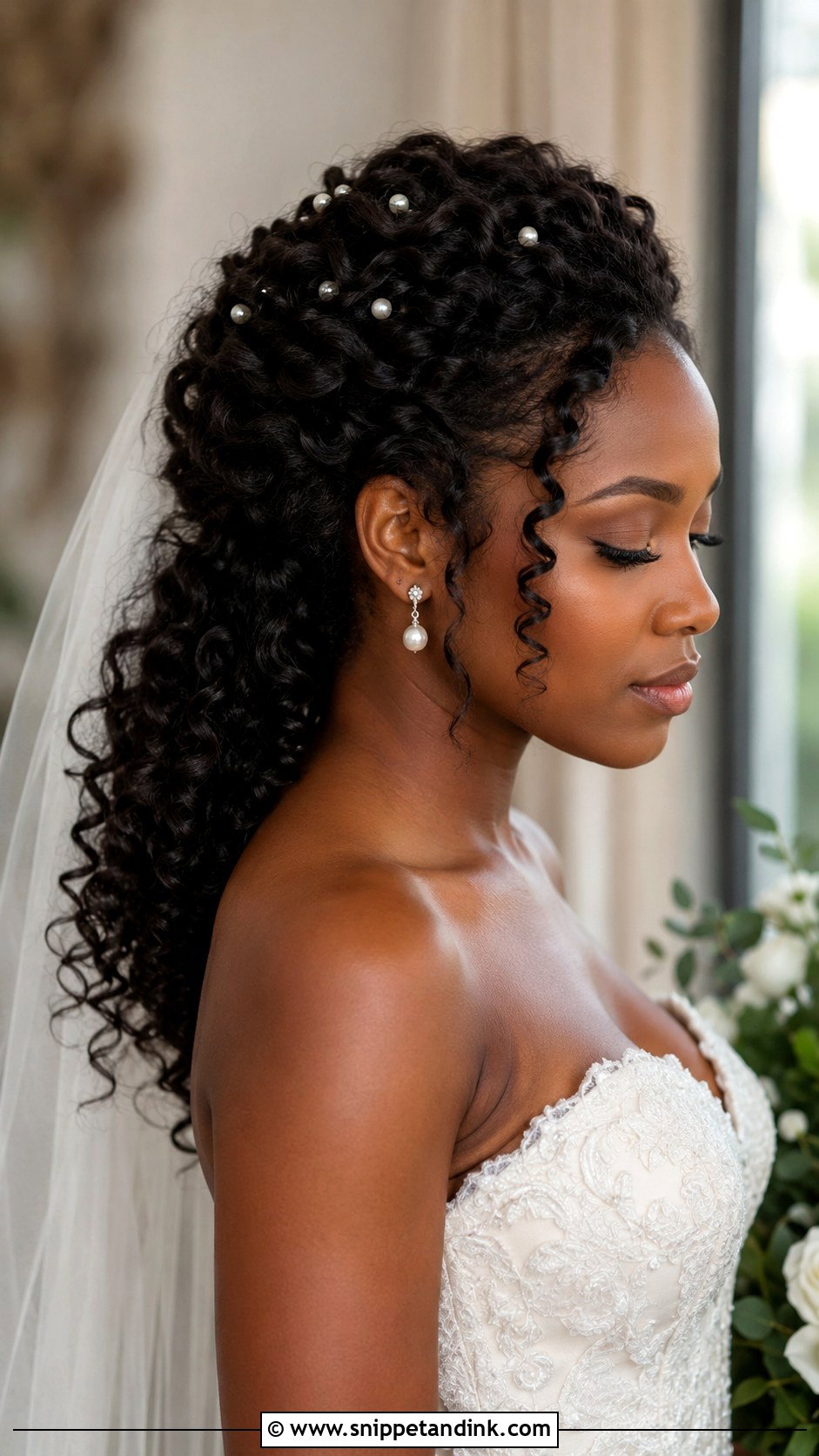Curly Wedding Hairstyle - Snippet and Ink - 15 Hair Ideas for Wedding Bride