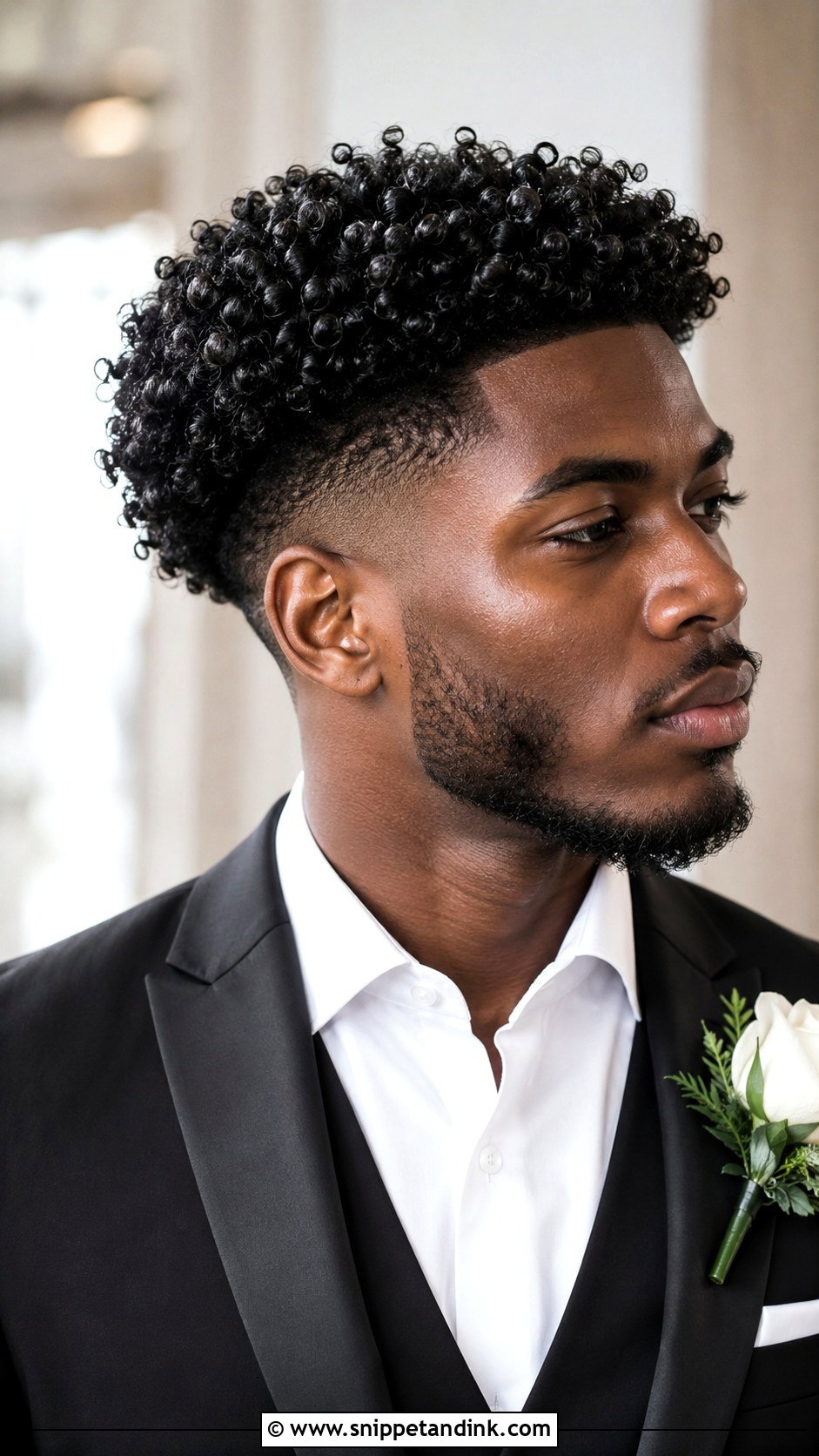 Curly Wedding Hairstyle - Snippet and Ink - 15 Men’s Wedding Hairstyles
