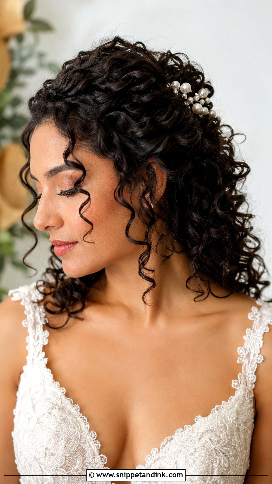 Curly Wedding Hairstyle - Snippet and Ink - 15 Wedding Ceremony Hairstyles