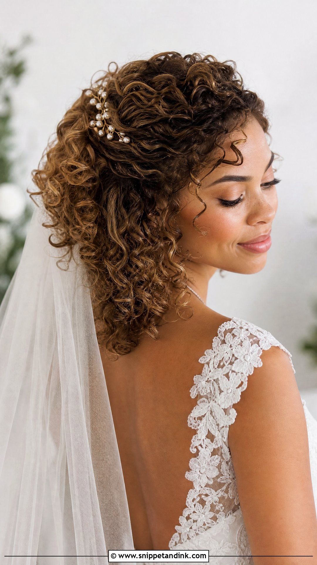 Curly Wedding Hairstyle - Snippet and Ink - 20 Women Wedding Hairstyles