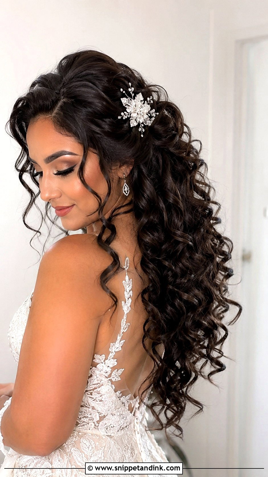 Curly Wedding Hairstyle Down - Snippet and Ink - 20 Hairstyles for the Wedding
