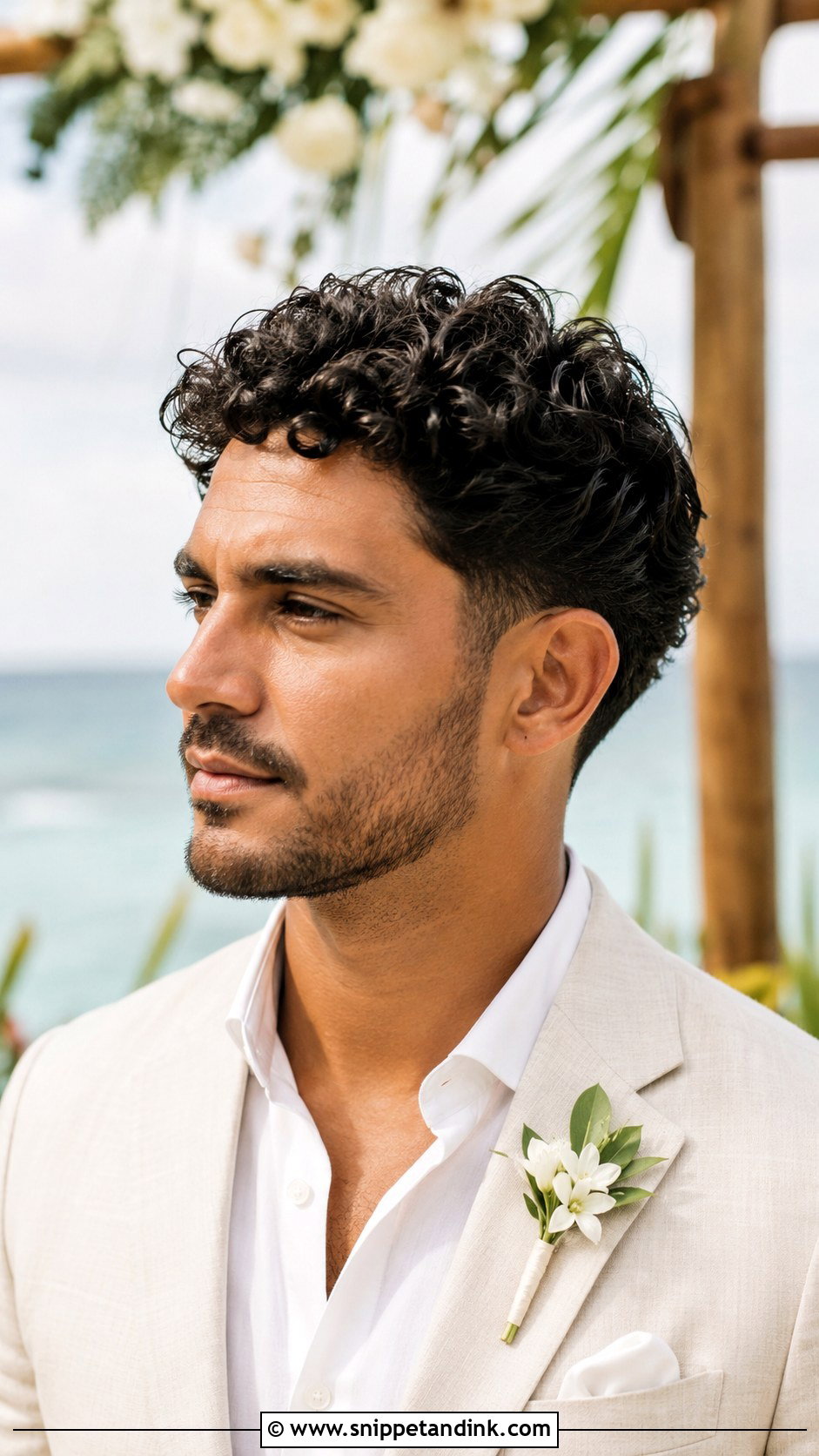 Curly Wedding Hairstyle For Groom - Snippet and Ink - 15 Wedding Hairstyles for Groom