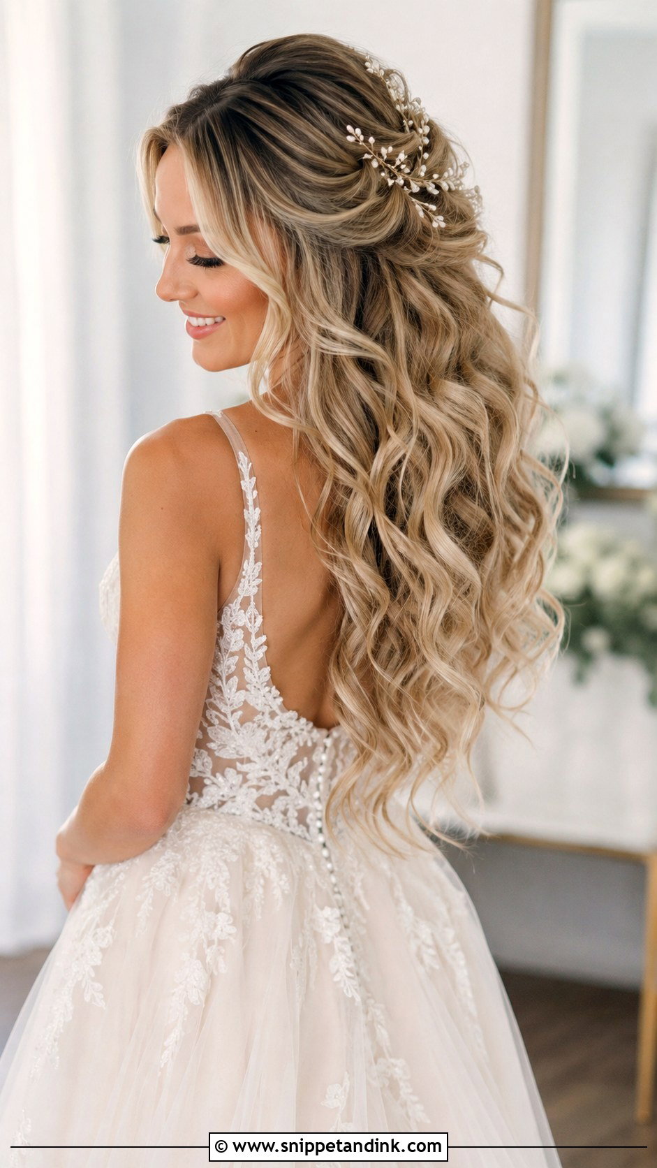 Curly Wedding Hairstyle For Long Hair - Snippet and Ink - 15 Wedding Hairstyle with Curls
