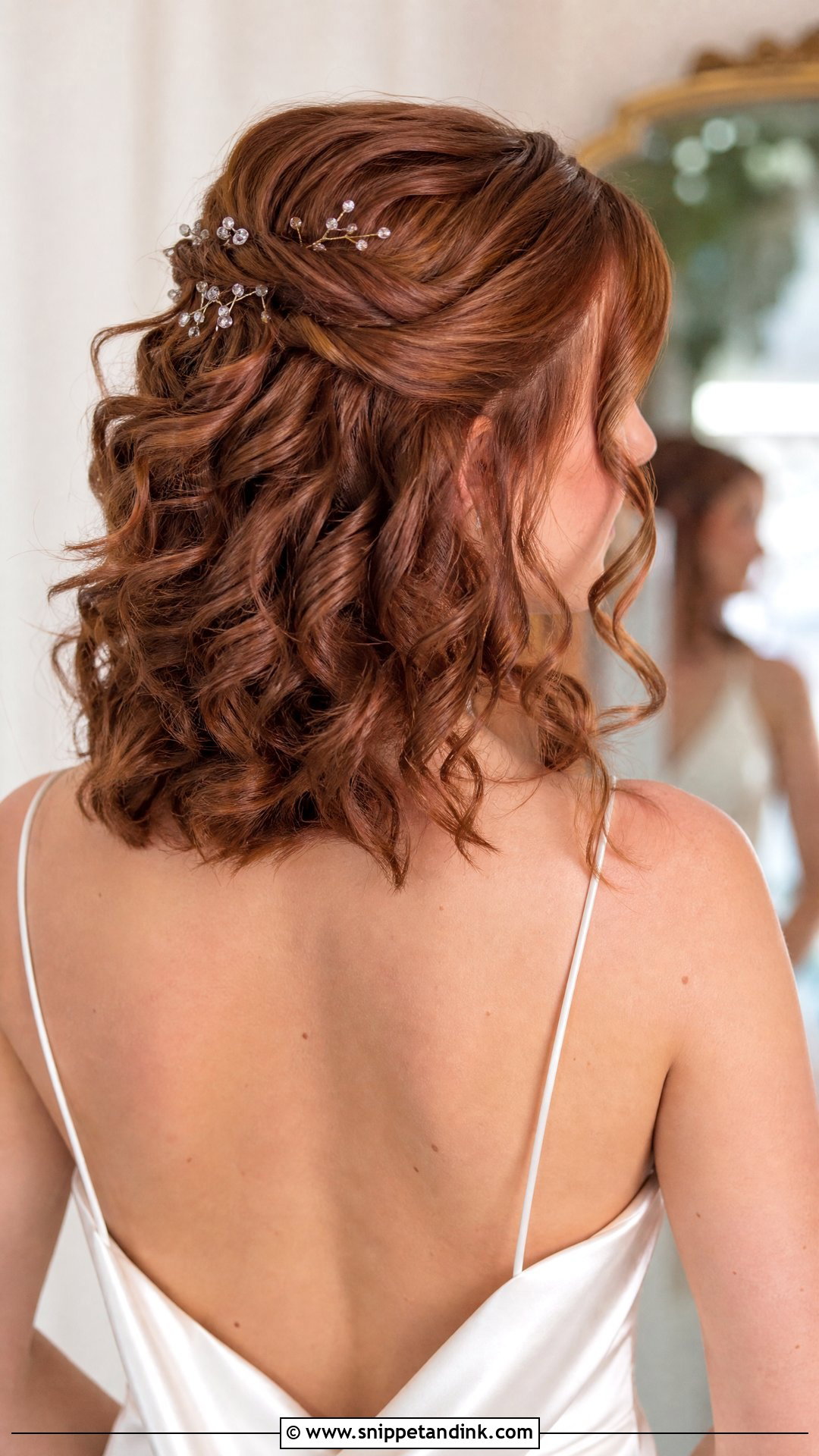 Curly Wedding Hairstyle For Medium Hair - Snippet and Ink - 15 Curly Girl Wedding Hairstyles