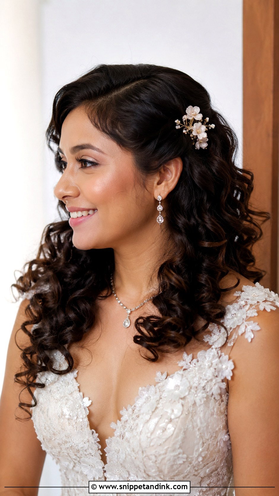 Curly Wedding Hairstyle for Medium Length Hair - Snippet and Ink - 25 Hairstyles for Medium Length Hair Wedding