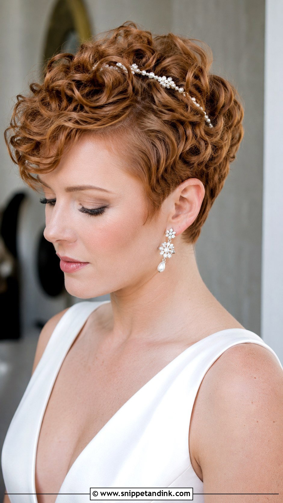 Curly Wedding Pixie - Snippet and Ink - 20 Fancy Curly Wedding Hairstyles