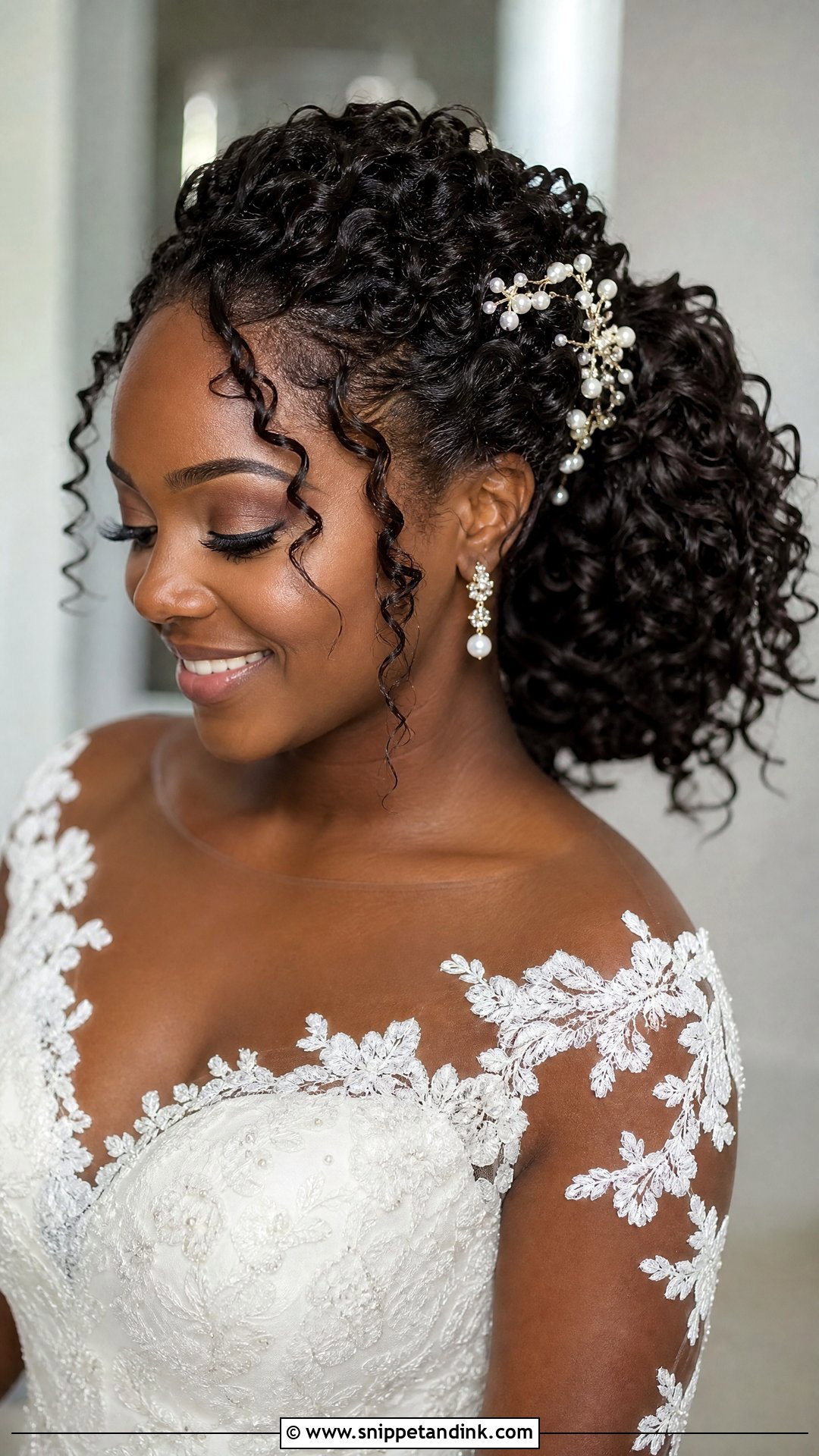 Curly Wedding Ponytail - Snippet and Ink - 20 Tail Wedding Hairstyles