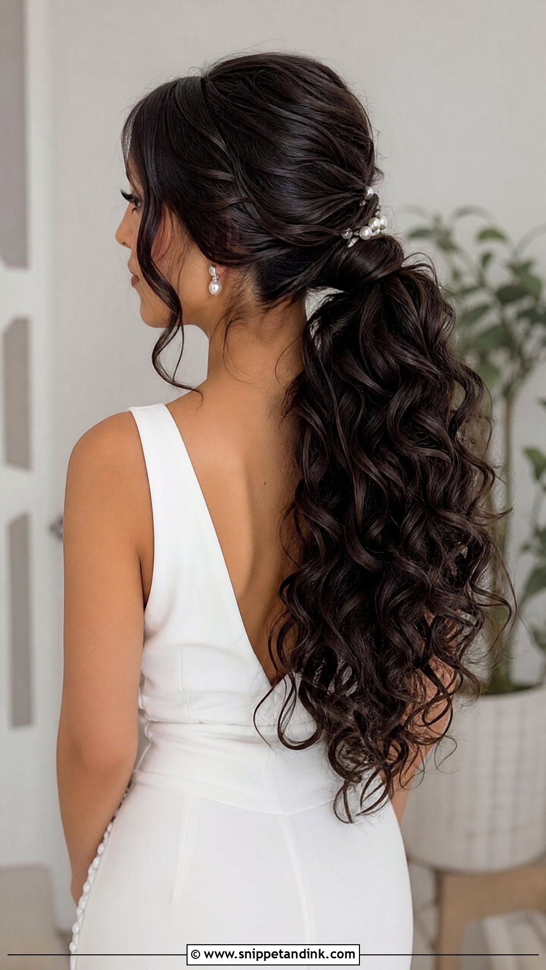 Curly Wedding Ponytail - Snippet and Ink - 15 Curl Wedding Hair Ideas